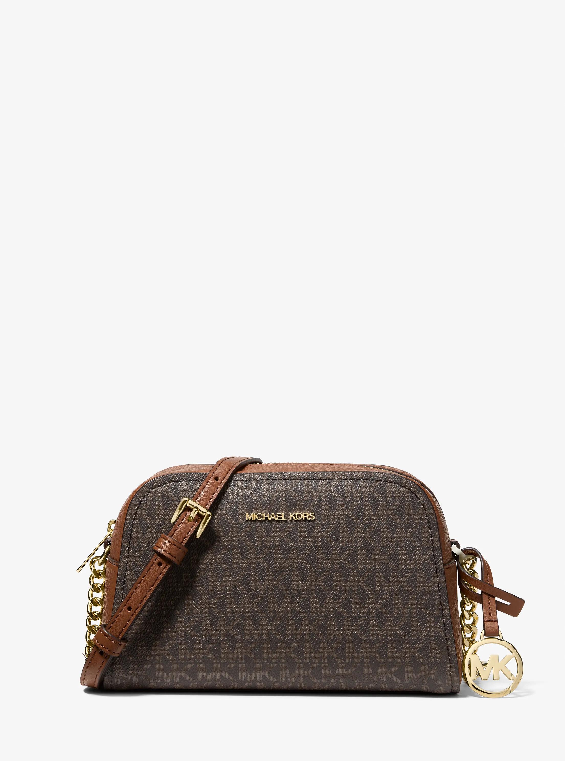 Ashton Extra-Small Signature Logo Camera Crossbody Bag in BROWN | Michael Kors