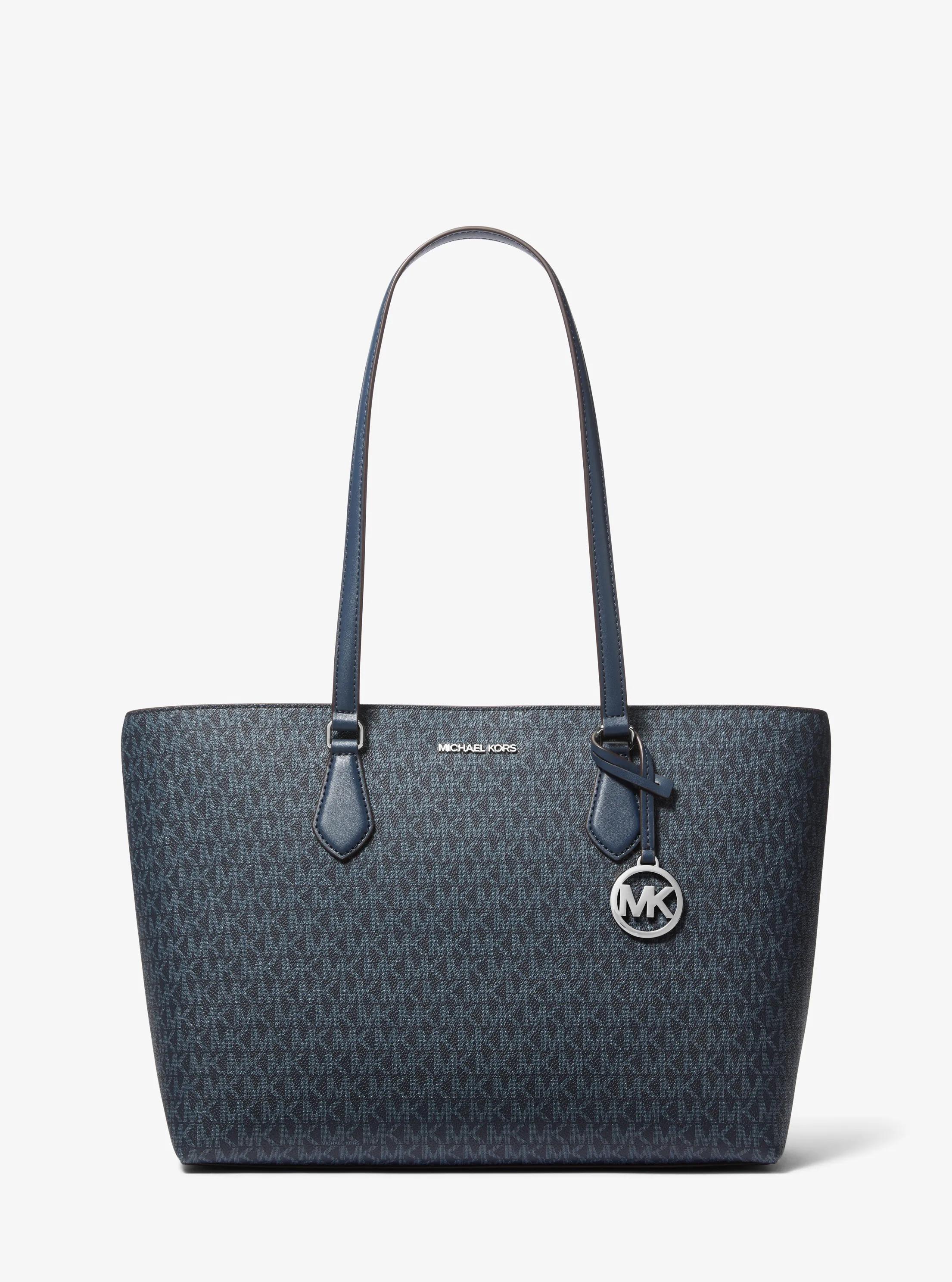 Sheila Large Signature Logo Tote Bag in ADMIRAL | Michael Kors