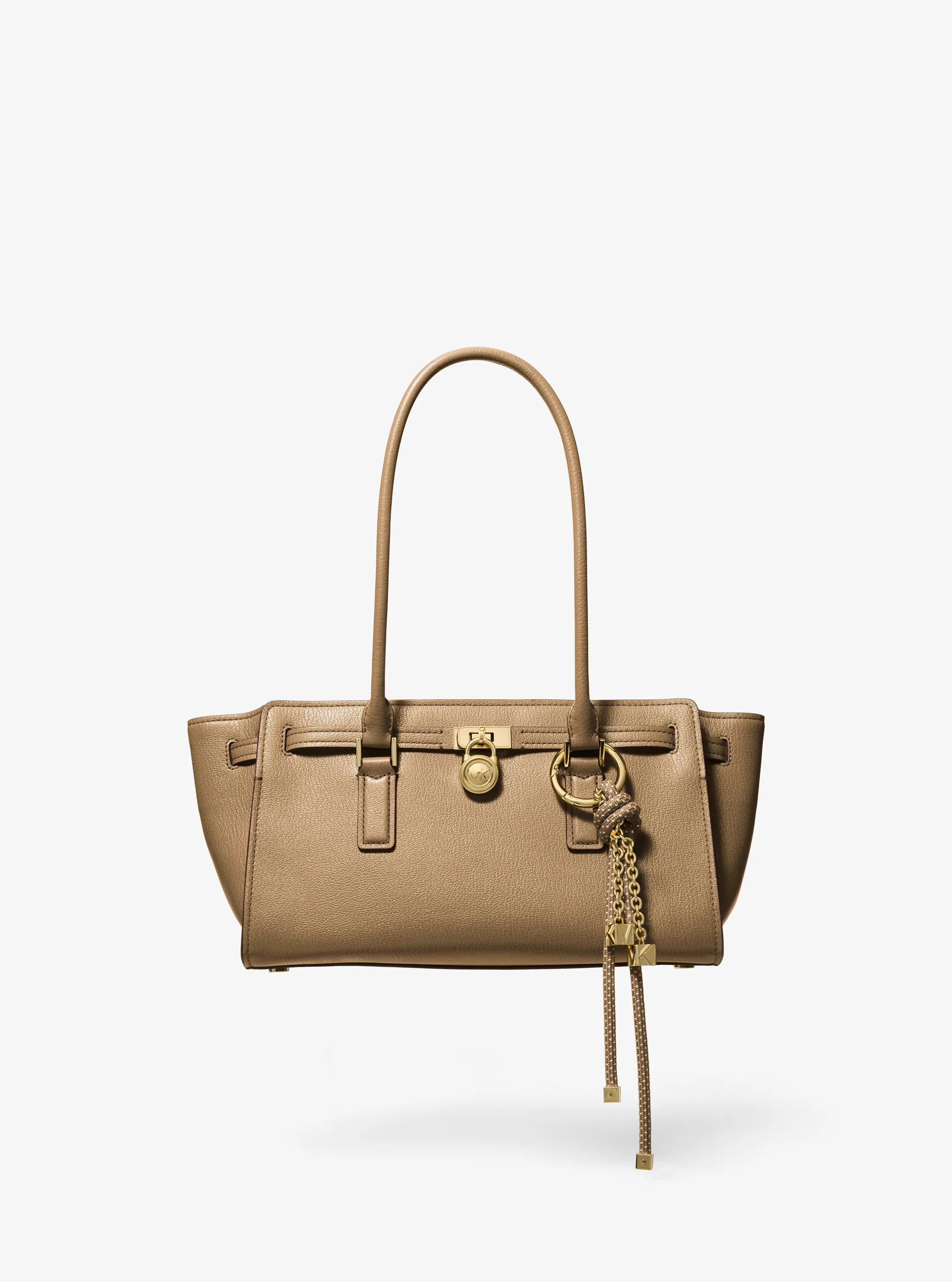 Petit sac &agrave; main Hamilton en cuir in BOGUE | Michael Kors