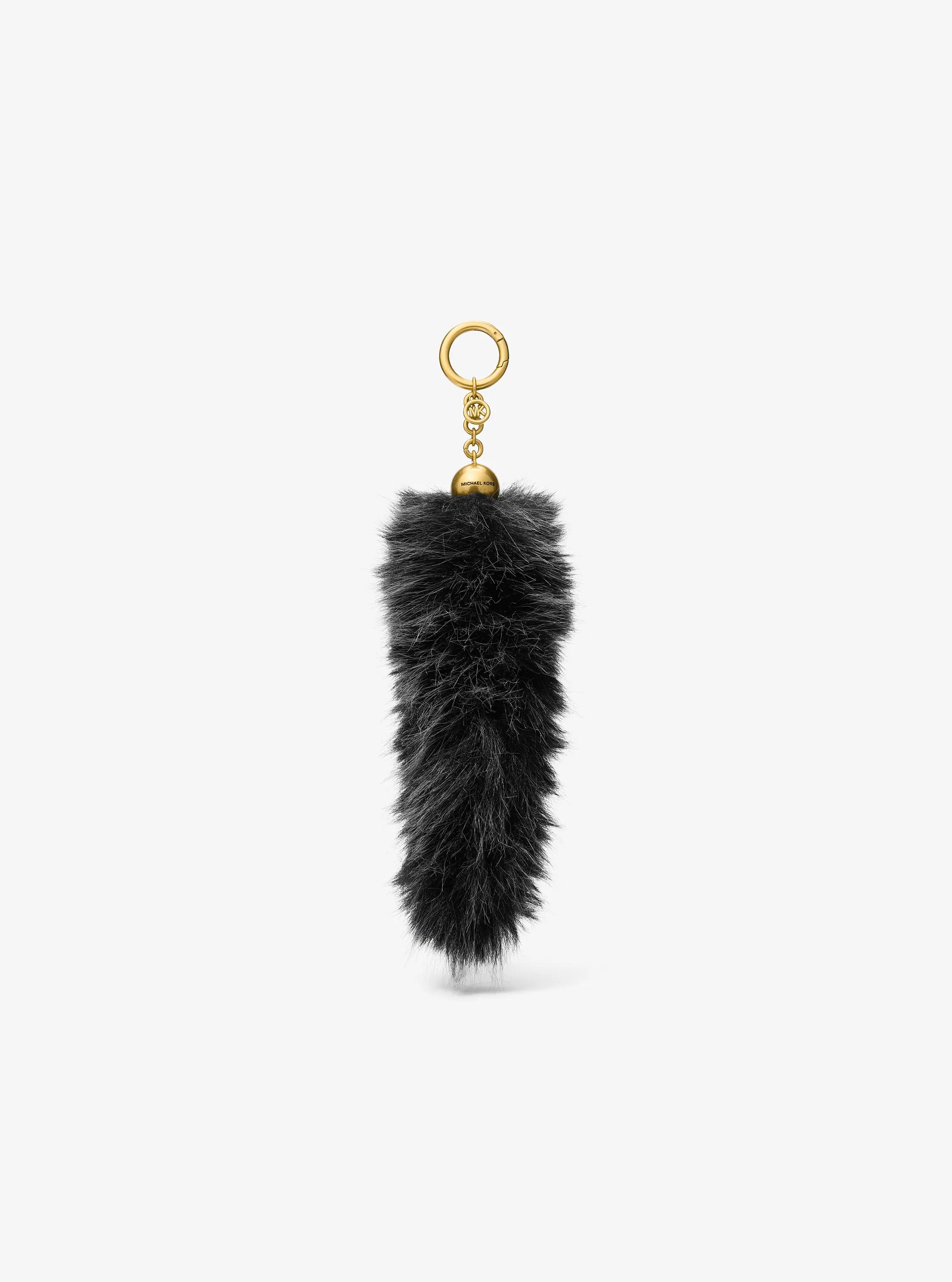 Faux Fur Bag Charm in BLACK COMBO | Michael Kors