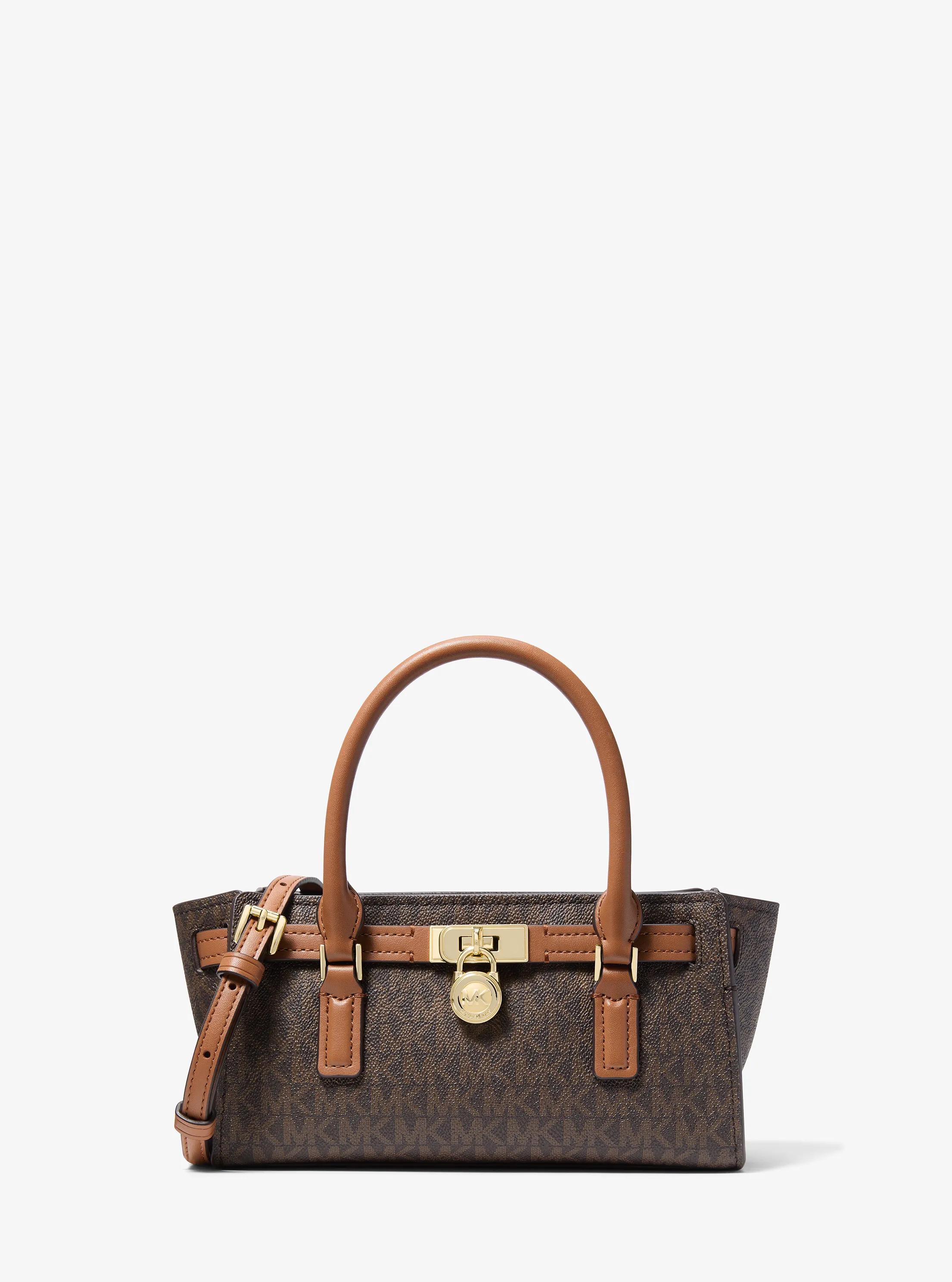 MK Très petit sac à bandoulière Hamilton Moderne avec logo Signature - Marron - Michael Kors