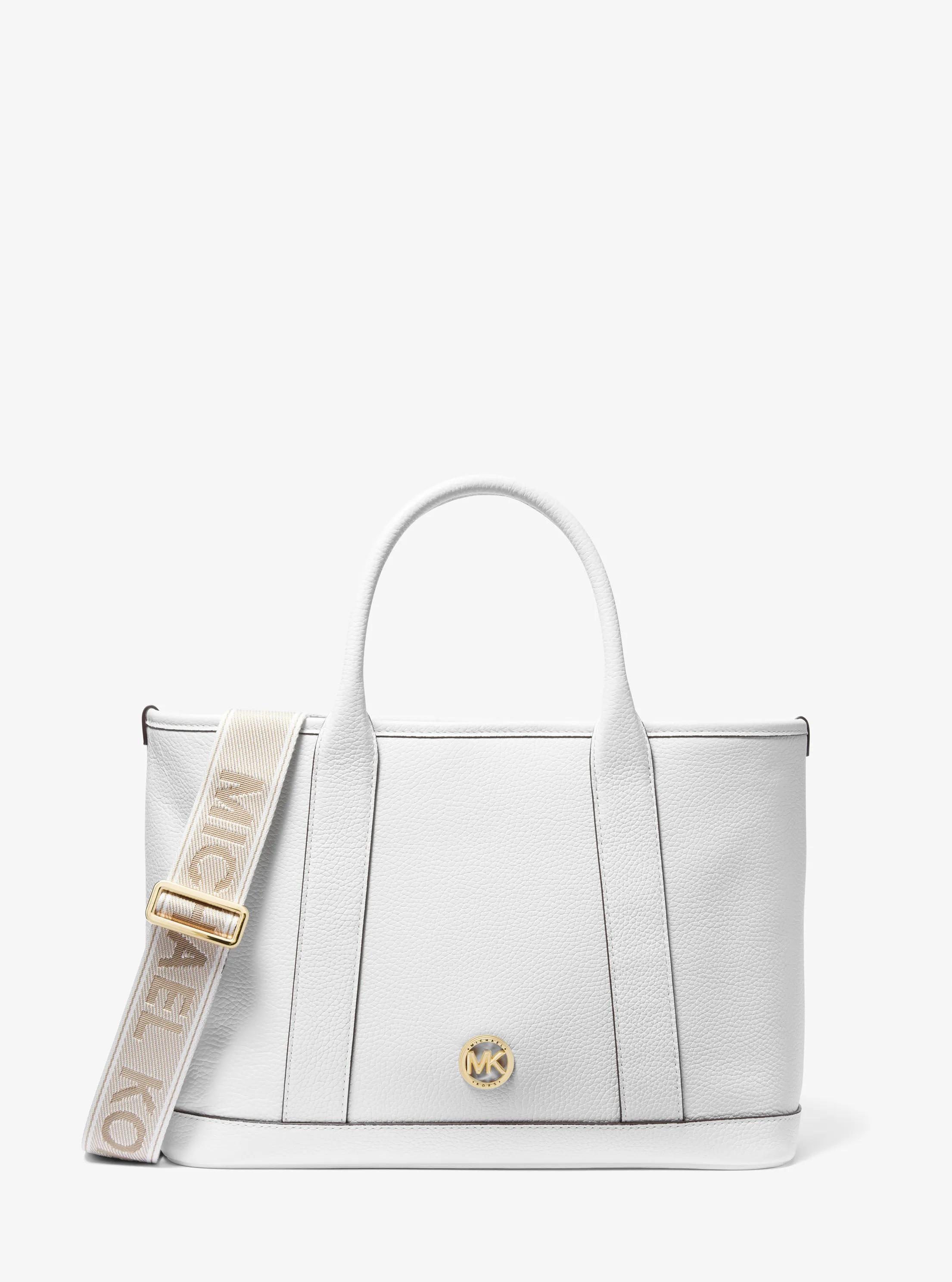Bolso tote Luisa mediano de piel granulada in BLANCO INTENSO | Michael Kors