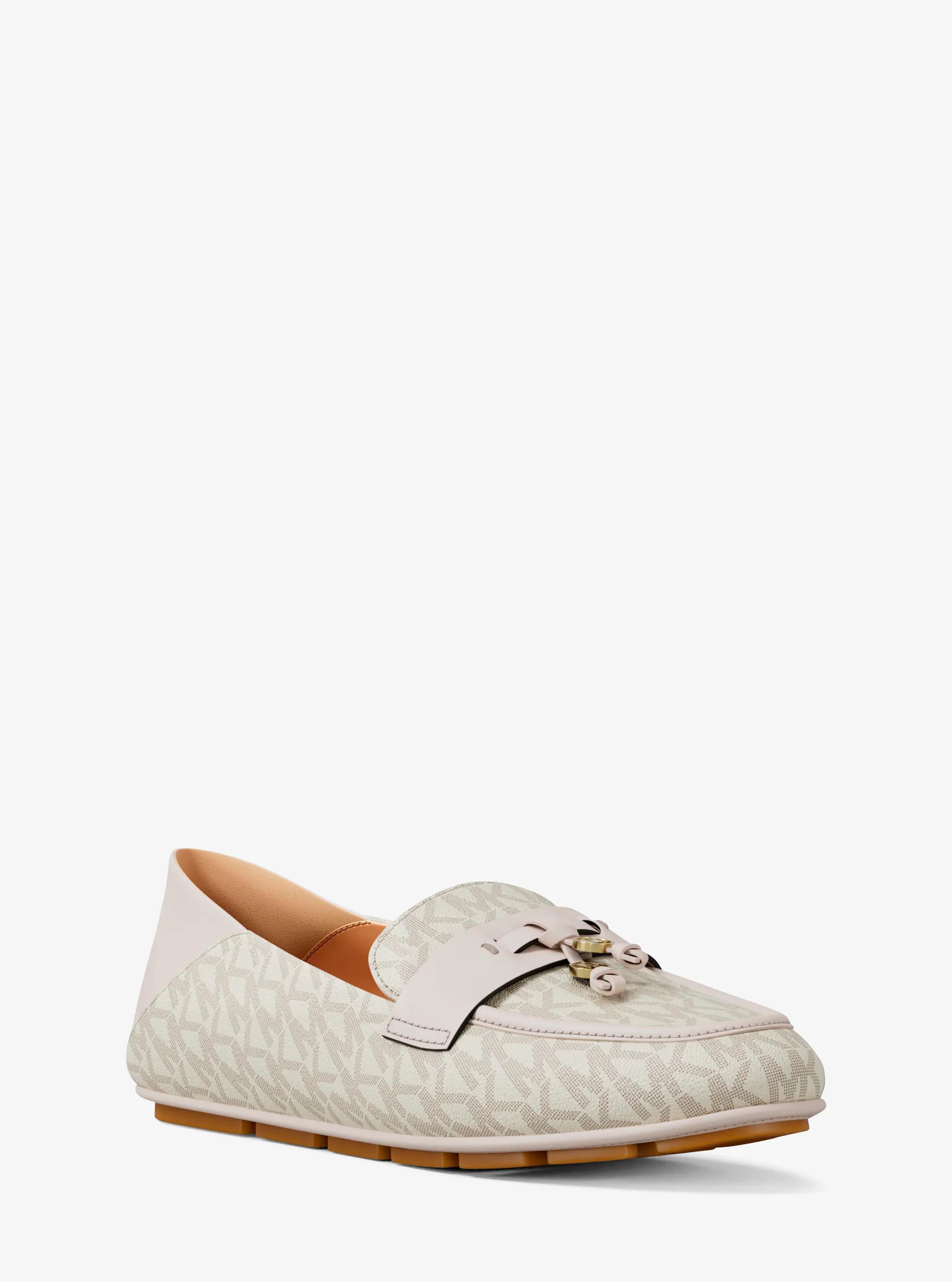 Zoe Signature Logo Moccasin in VANILLA | Michael Kors
