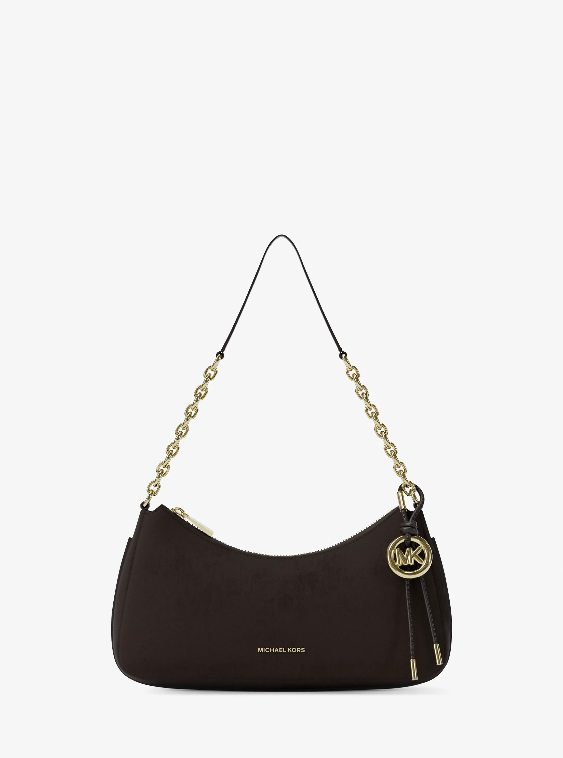 MK Pochette Nolita de taille moyenne en nubuck à chaîne - Marron - Michael Kors