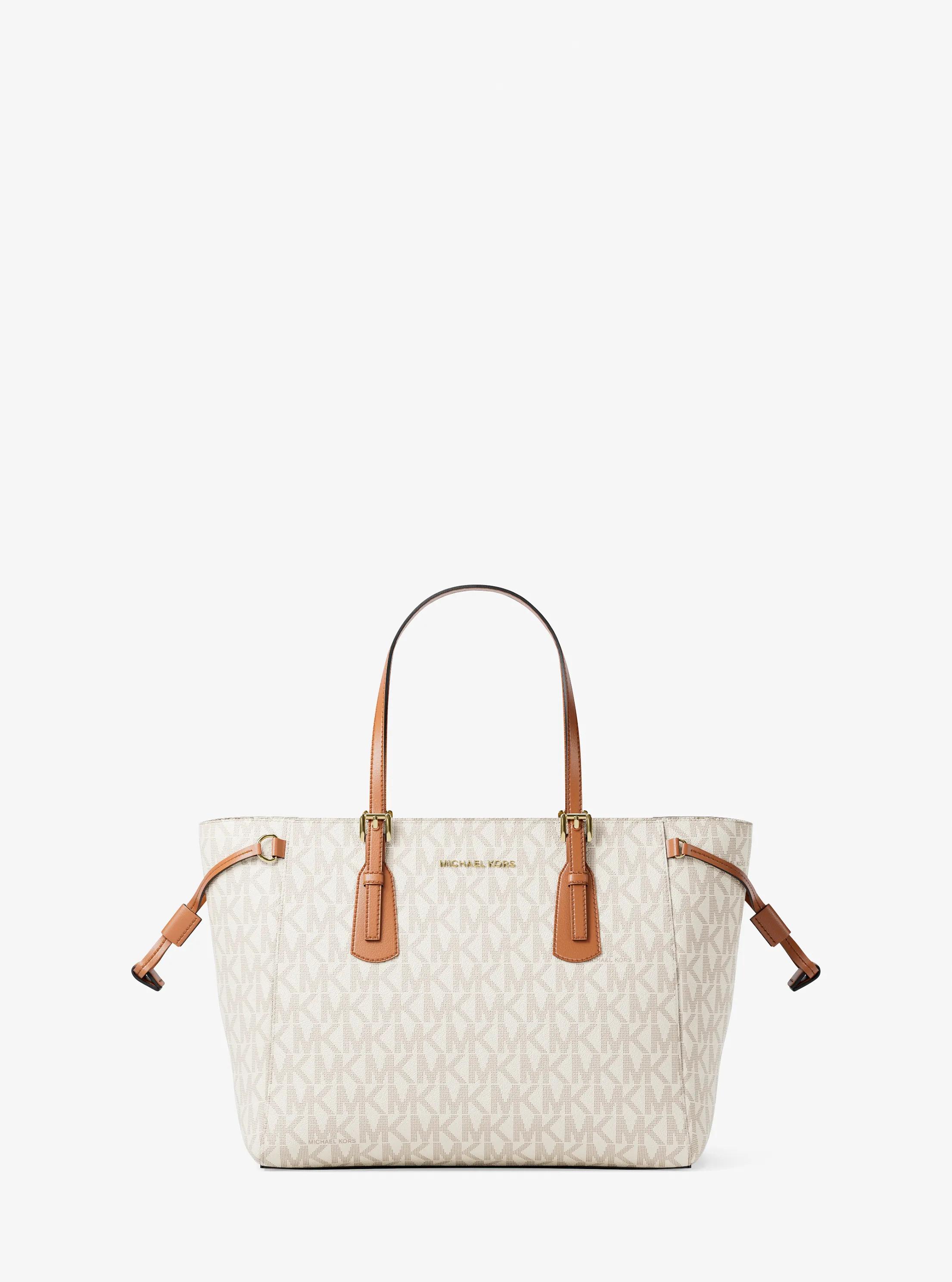Voyager Extra-Small Signature Logo Convertible Crossbody Bag in VANILLA | Michael Kors