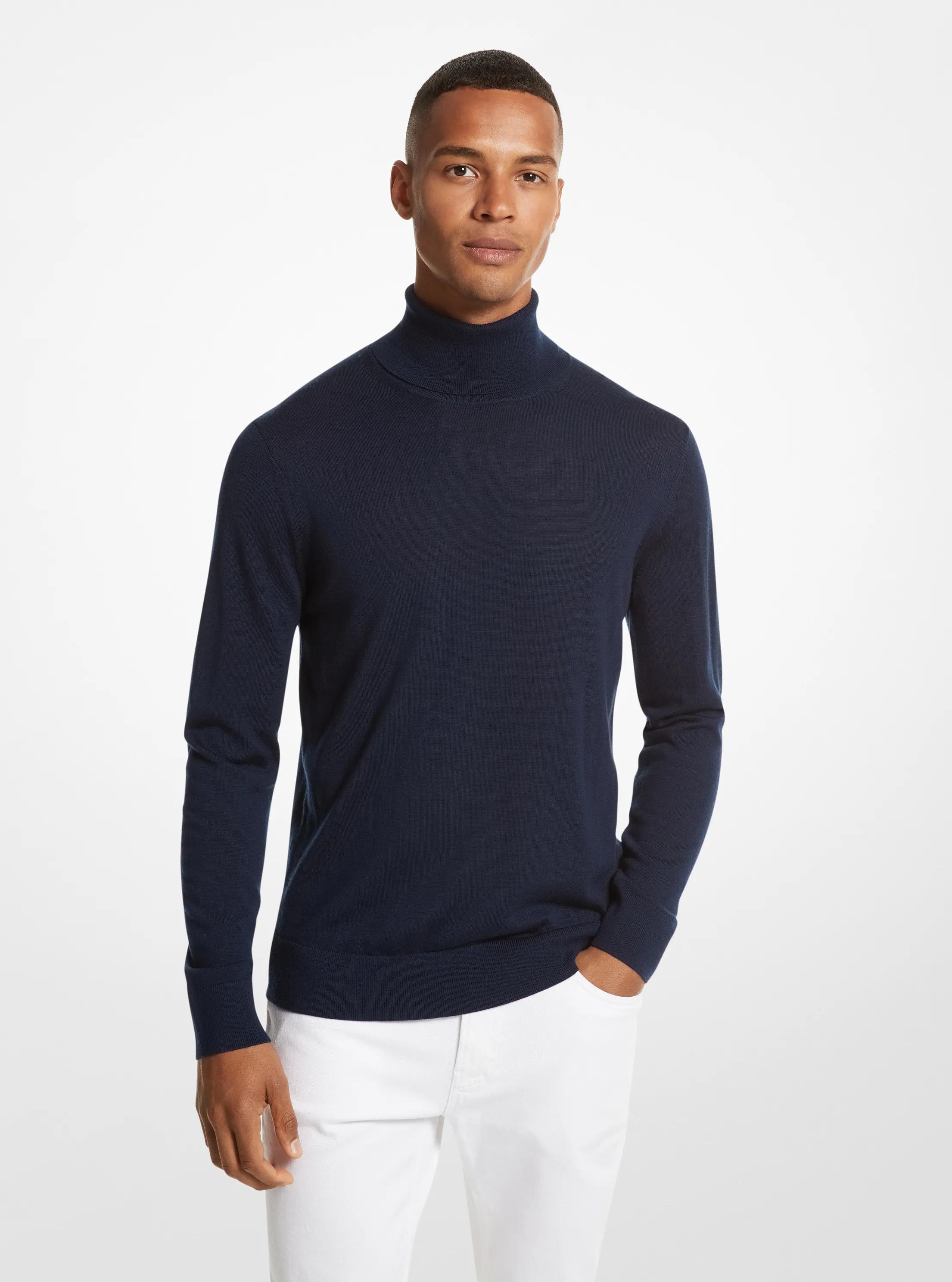 Merino Wool Turtleneck Sweater in MIDNIGHT | Michael Kors