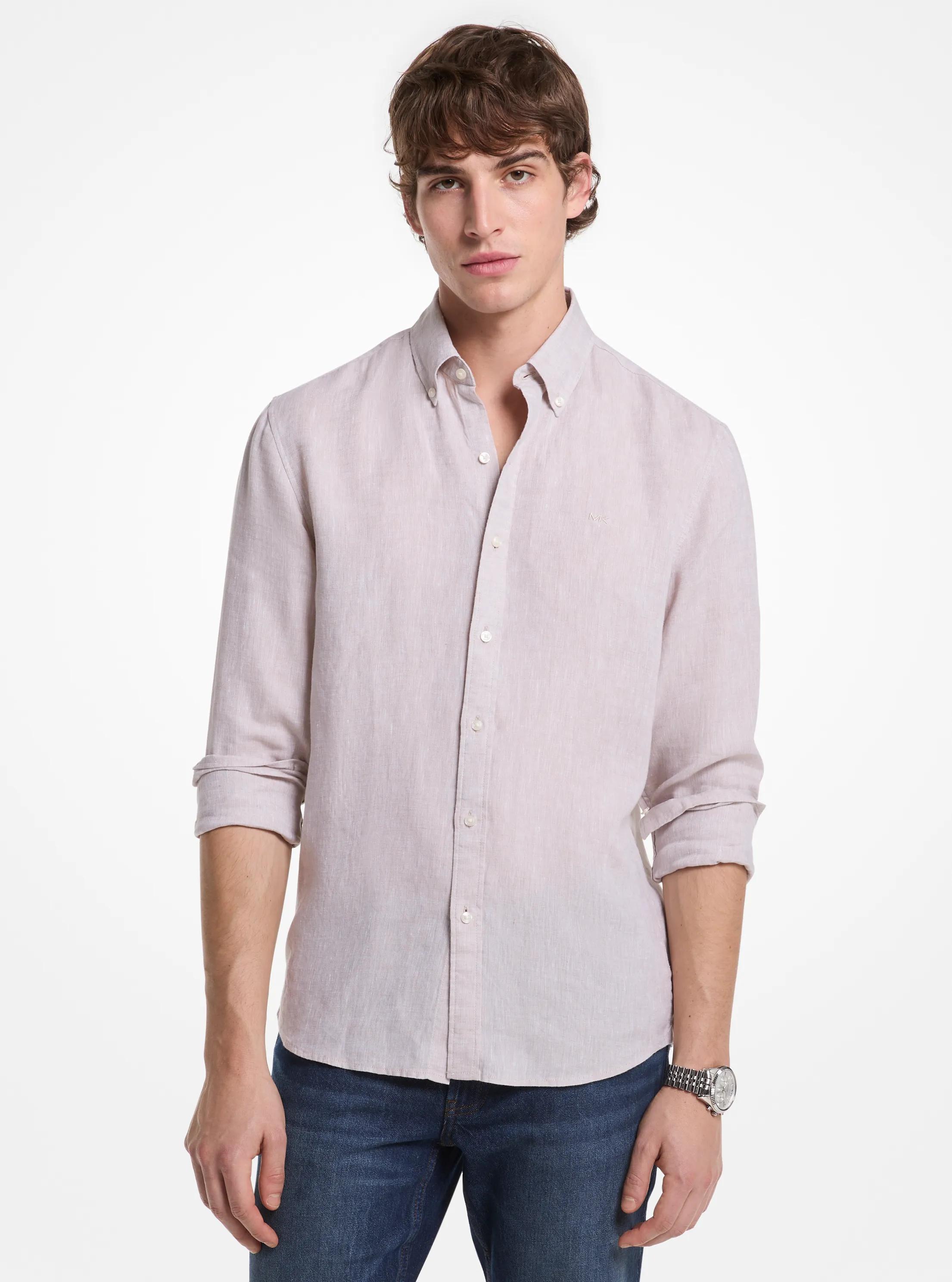 Linen Shirt in DUNE | Michael Kors
