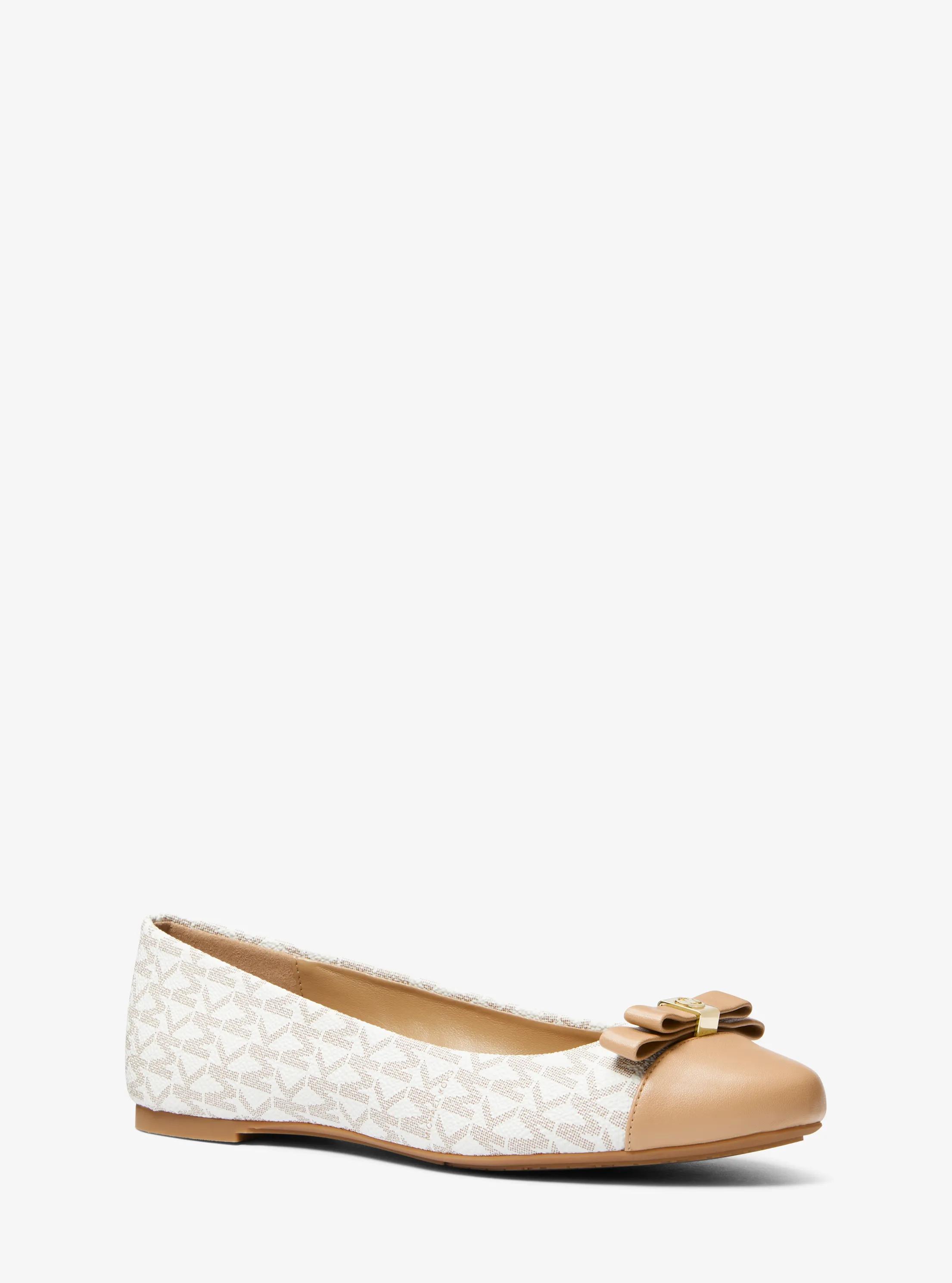 Andrea Logo Ballet Flat in CAMEL | Michael Kors
