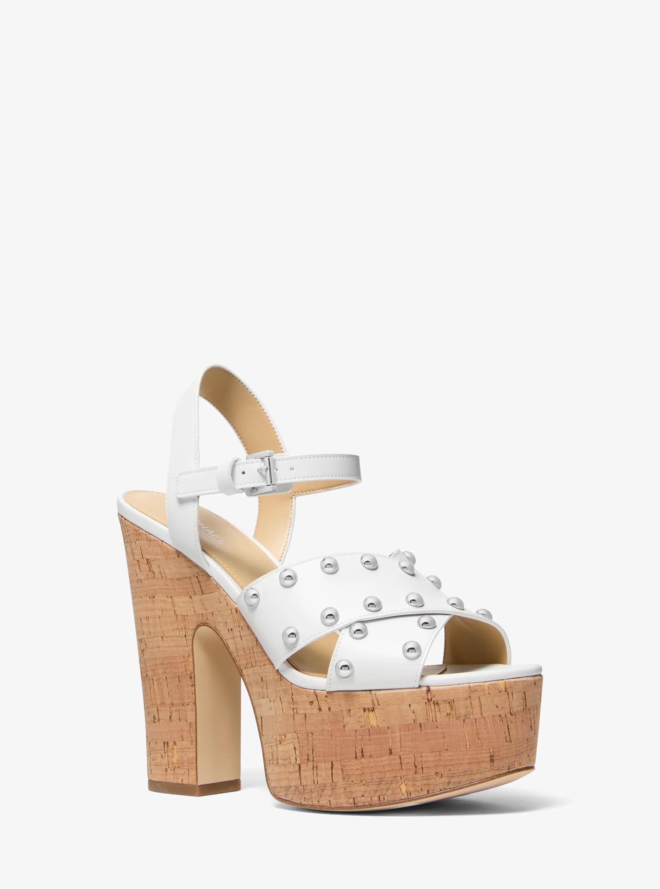 Selah Studded Platform Sandal in OPTIC WHITE | Michael Kors