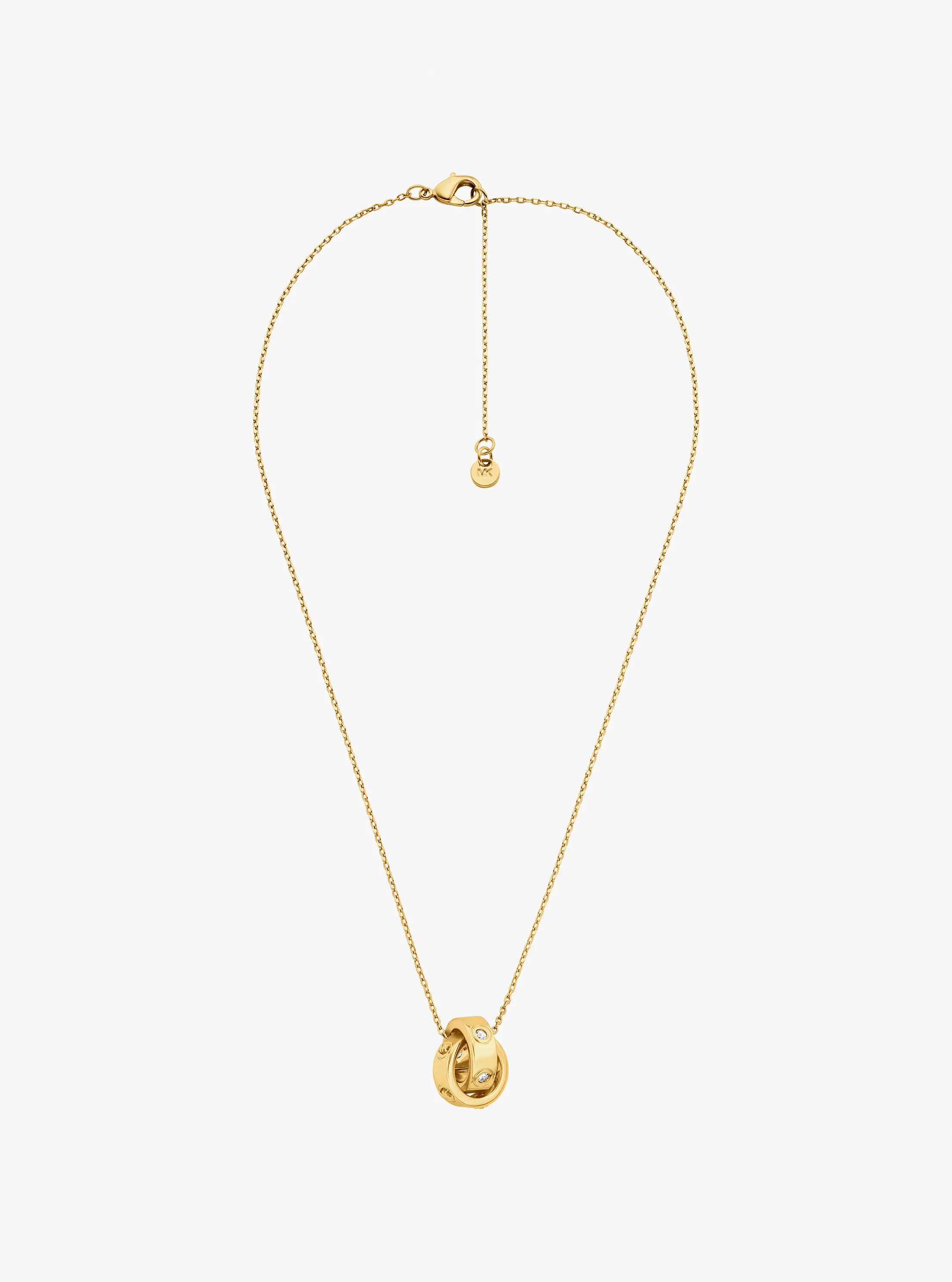 MK Collier à logo et zircones cubiques - Or - Michael Kors