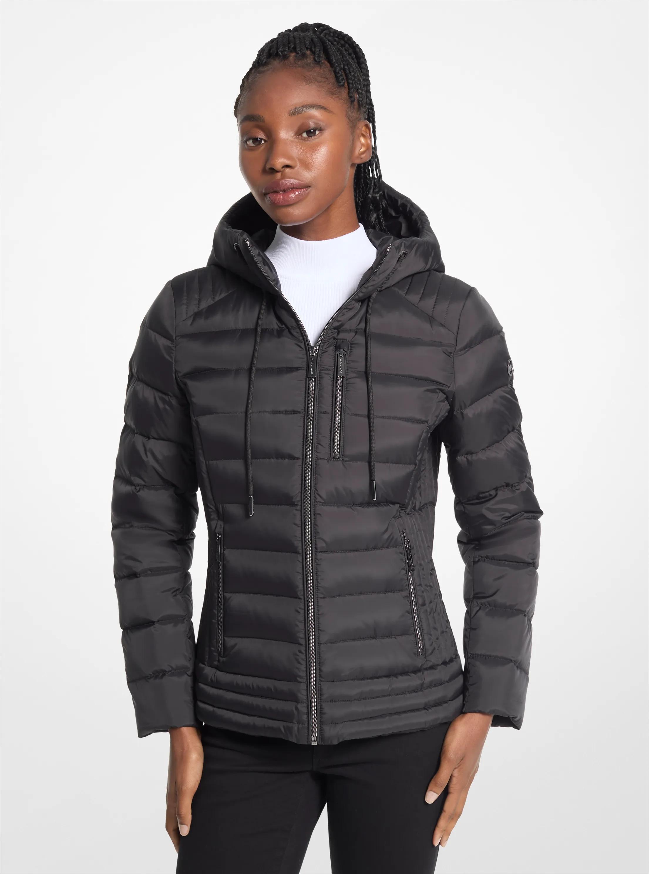 Hooded Puffer Jacket in BLACK | Michael Kors