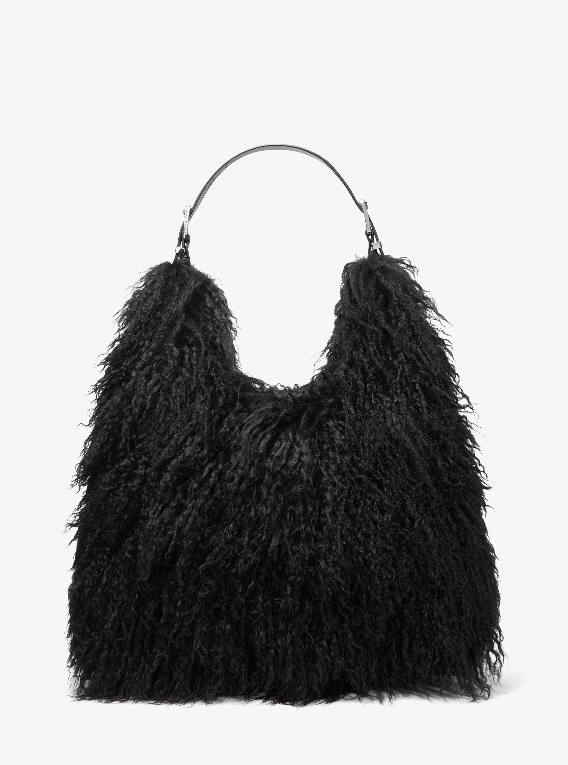 Nolita Large Shearling Leather Hobo Shoulder Bag