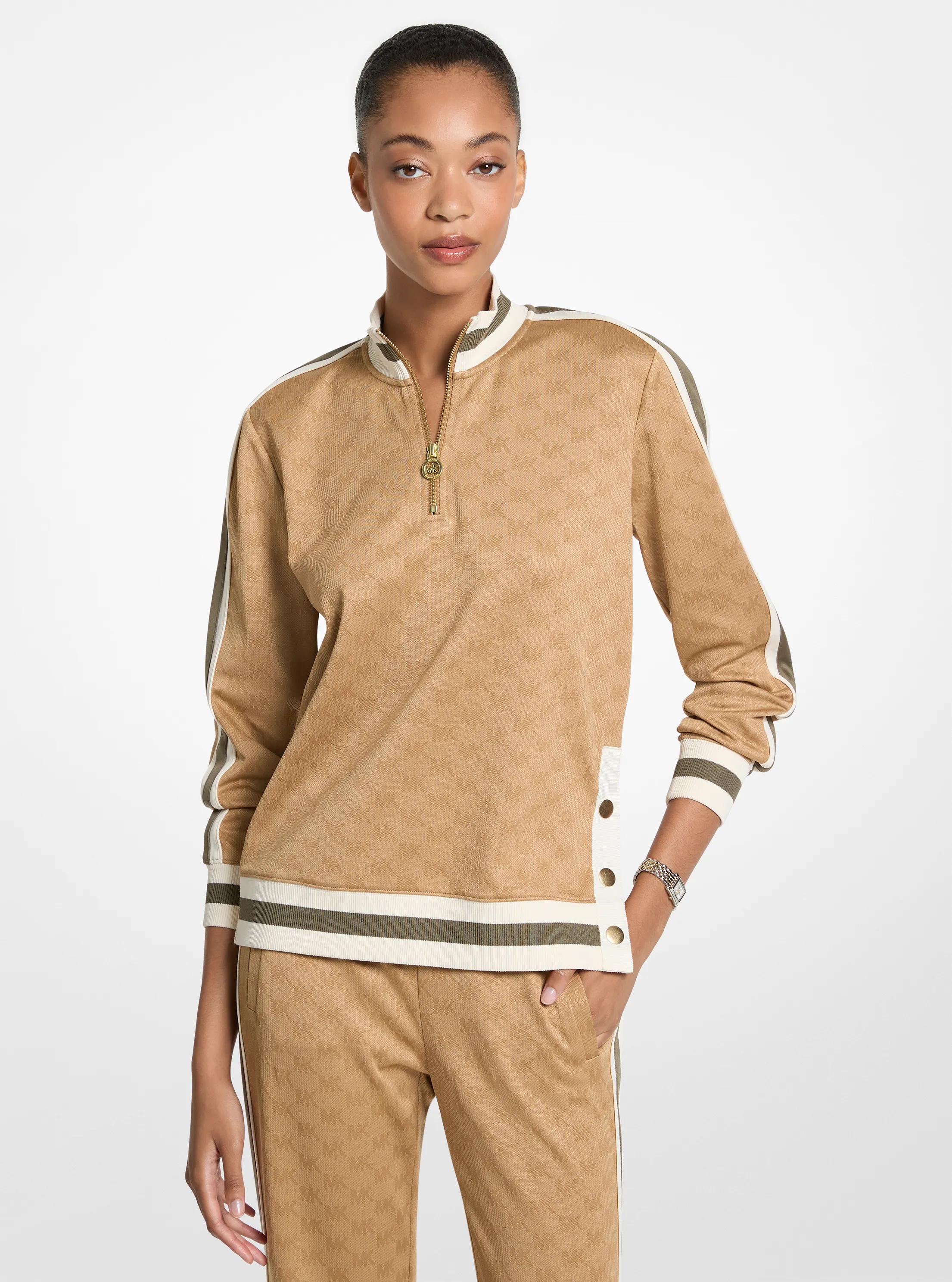 Logo Half-Zip Sweater in TOFFEE | Michael Kors