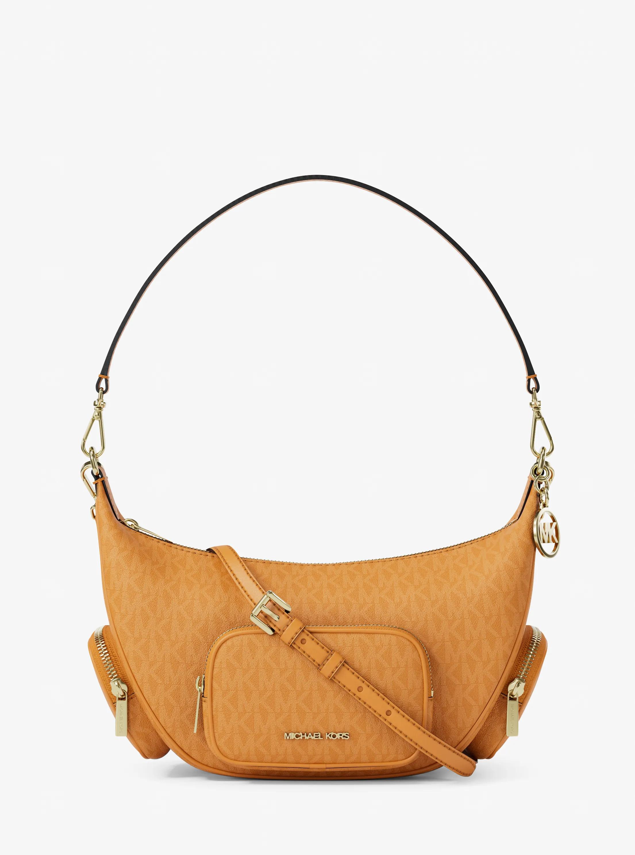 Merritt Medium Signature Logo Convertible Shoulder Bag in RADIANT ORANGE | Michael Kors