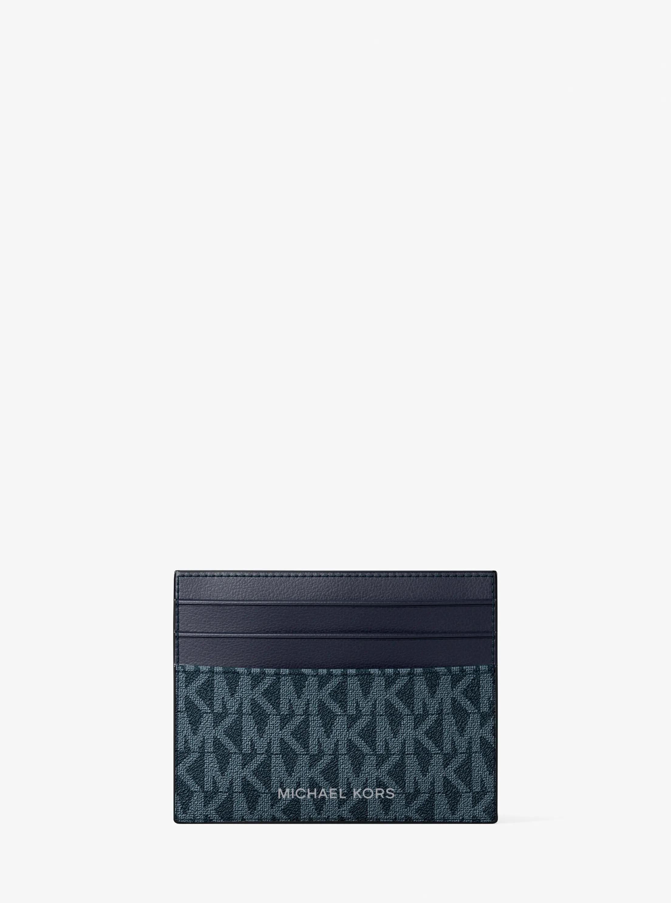 Cooper Signature Logo Card Case in ADMRL/PLBLUE | Michael Kors