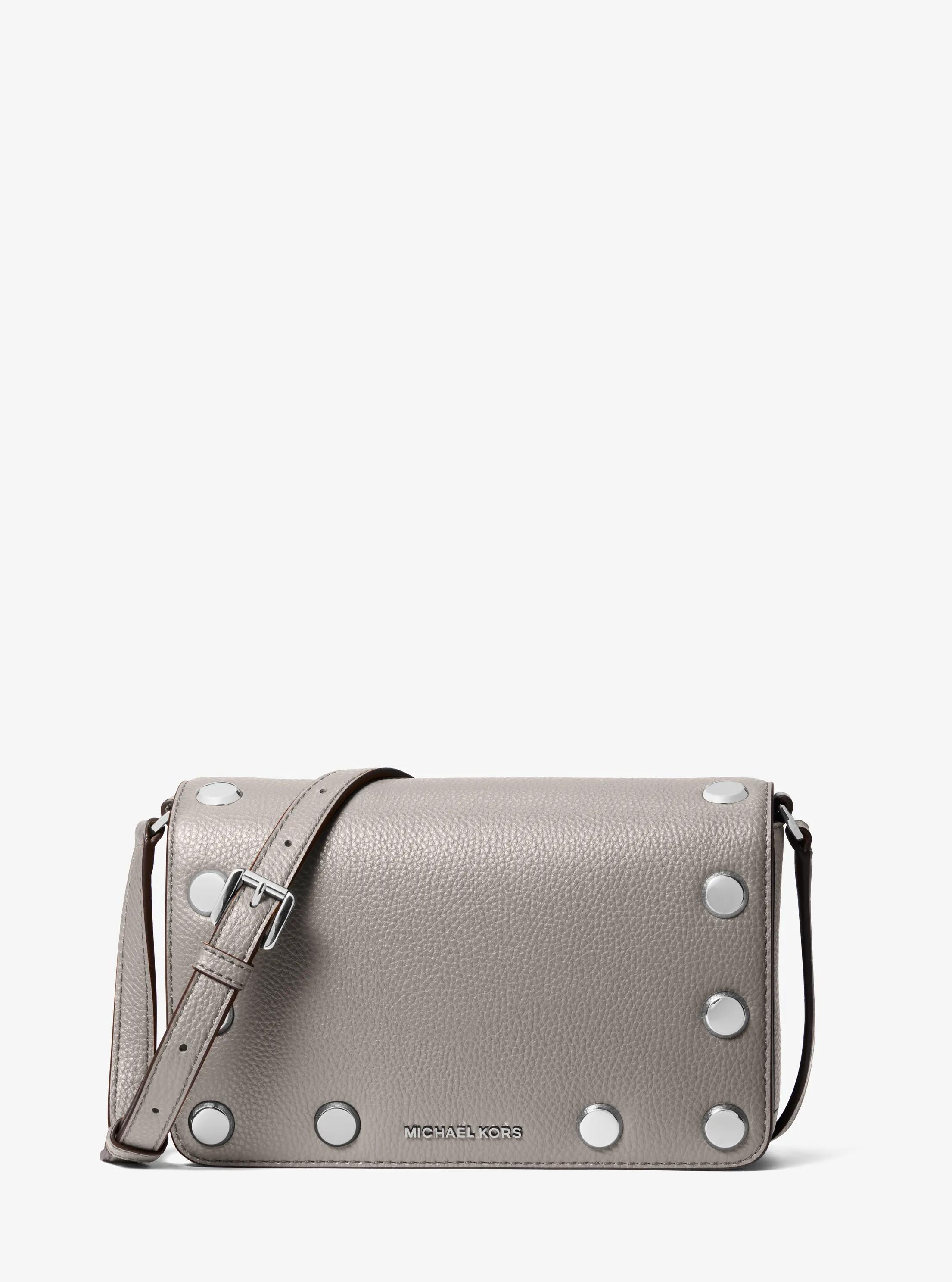 Holly Medium Embellished Pebbled Leather Crossbody Bag