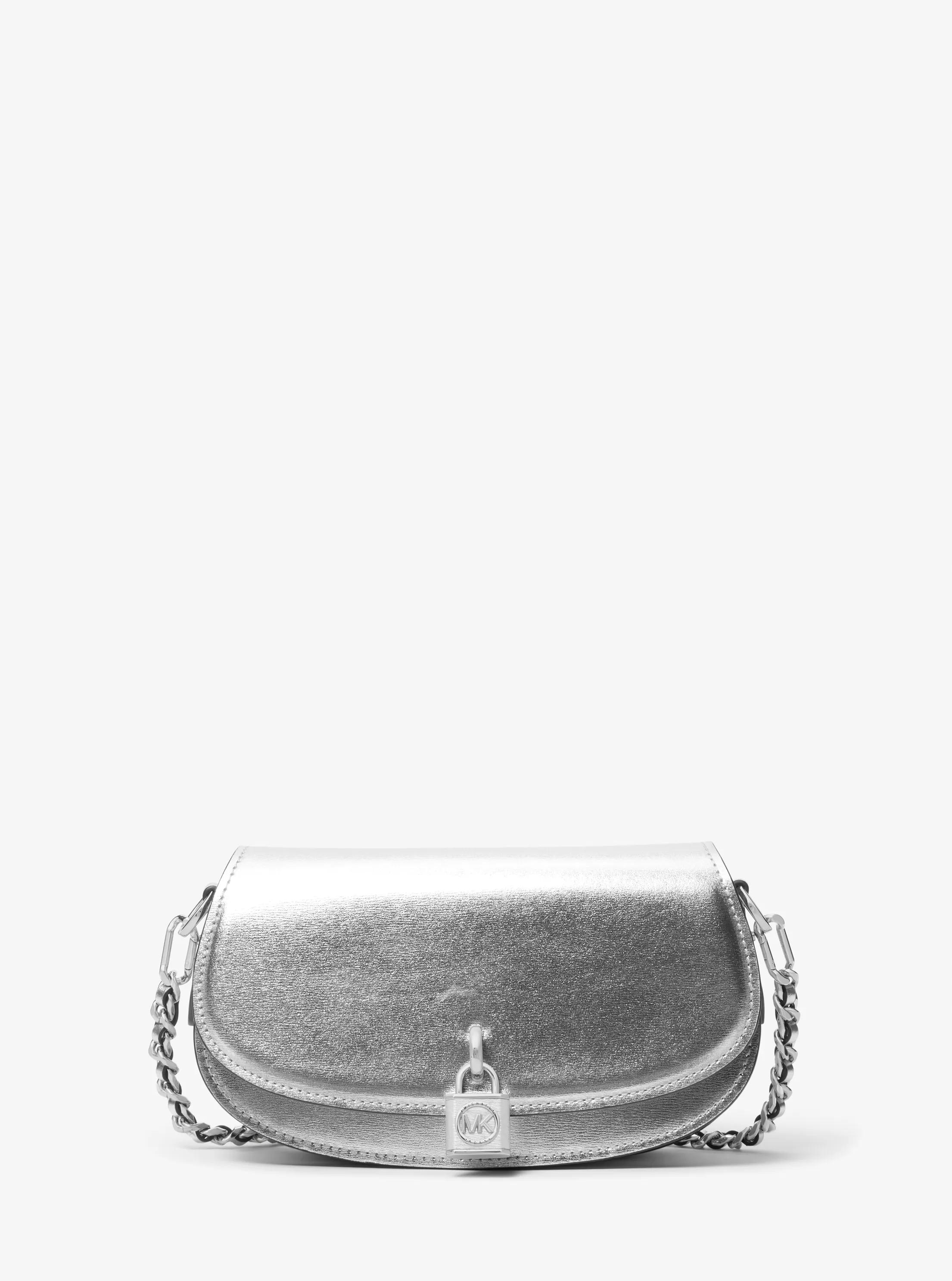 Bolso de hombro Mila peque&ntilde;o de piel metalizada