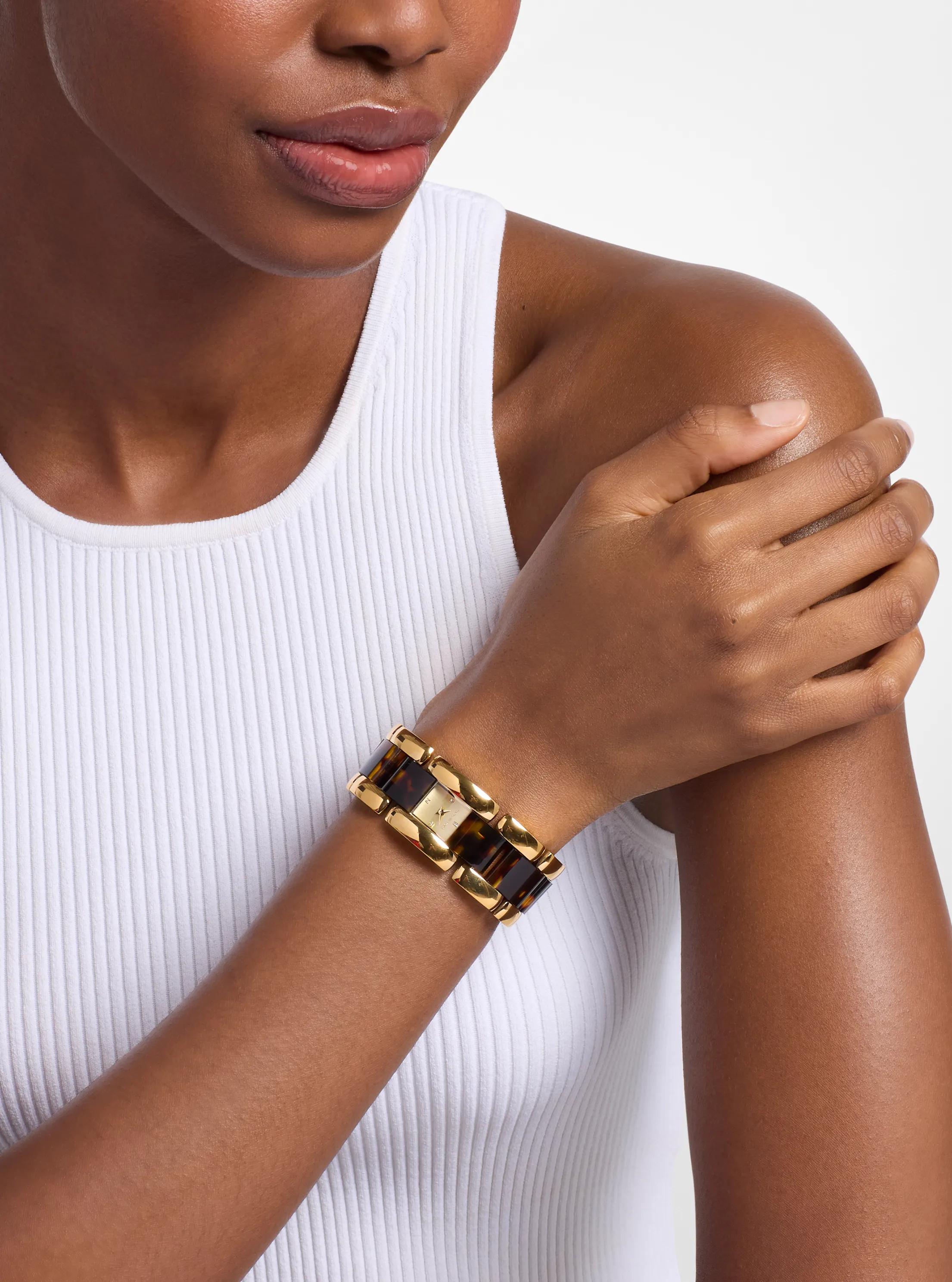 Petite Darrington Gold-Tone and Tortoiseshell Acetate Watch