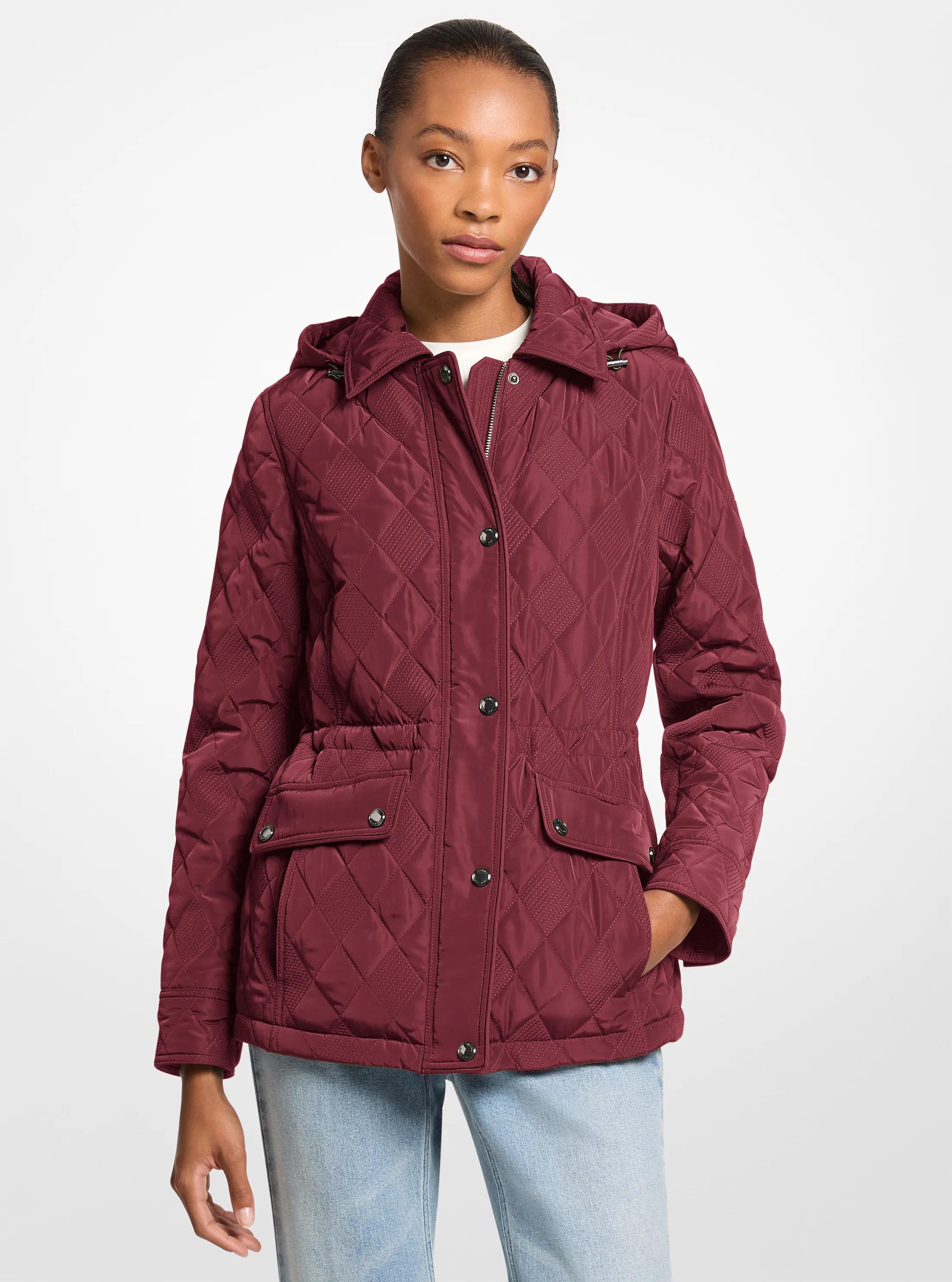 Quilted Jacket in MAROON | Michael Kors