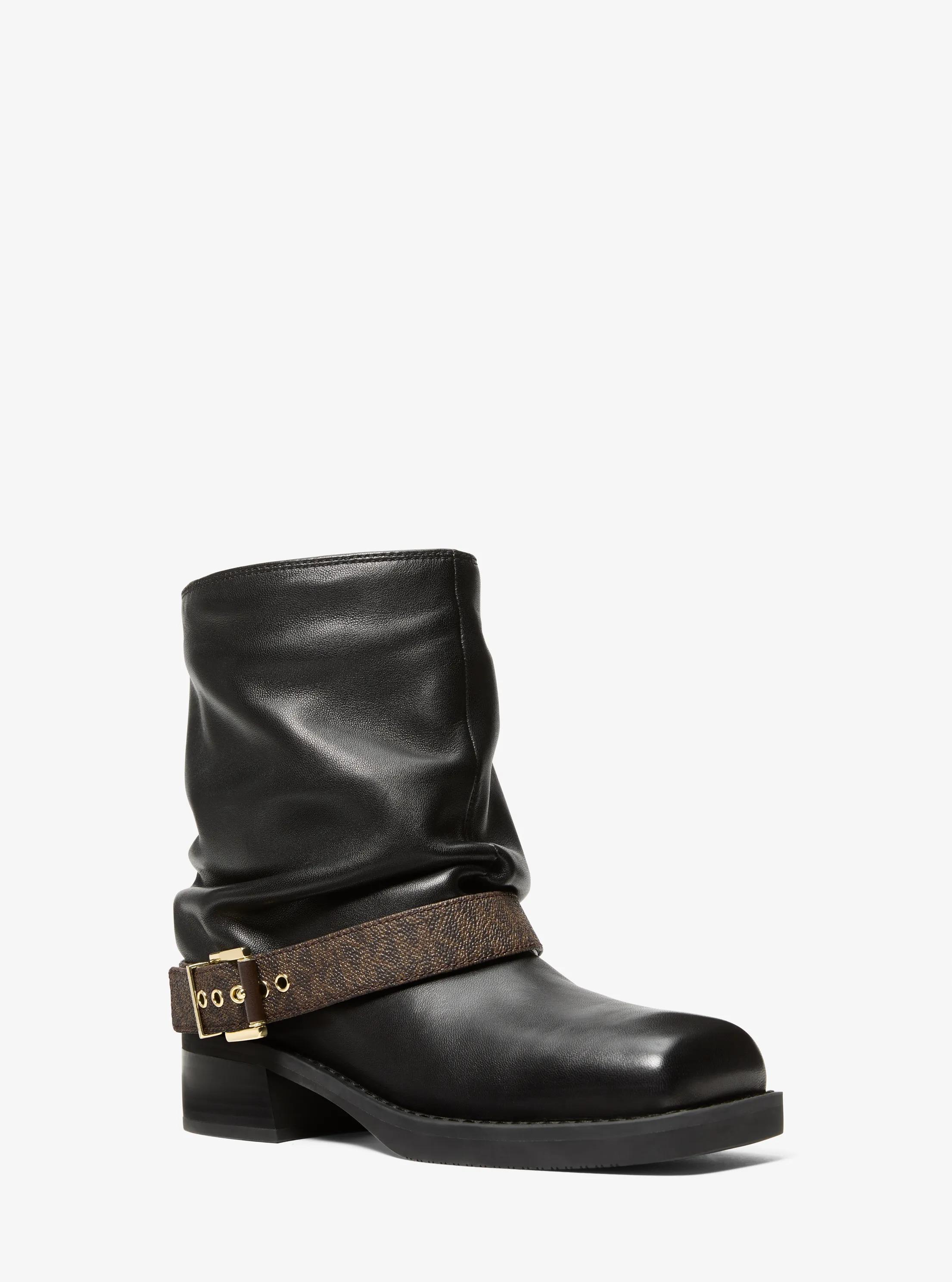 MK Bottine Colby en cuir et à logo Signature - Marron - Michael Kors