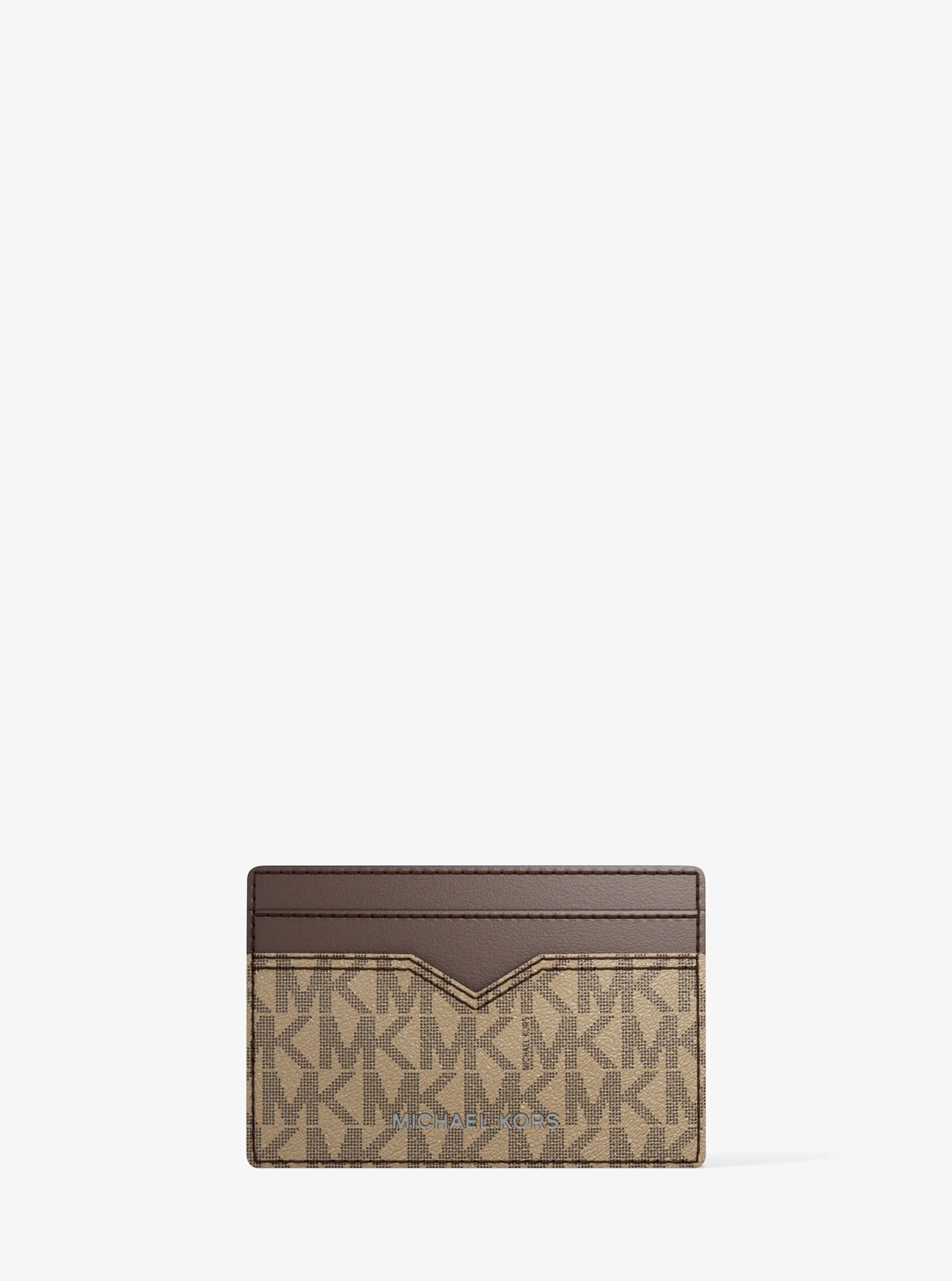 Hudson Logo Card Case in HUSK | Michael Kors