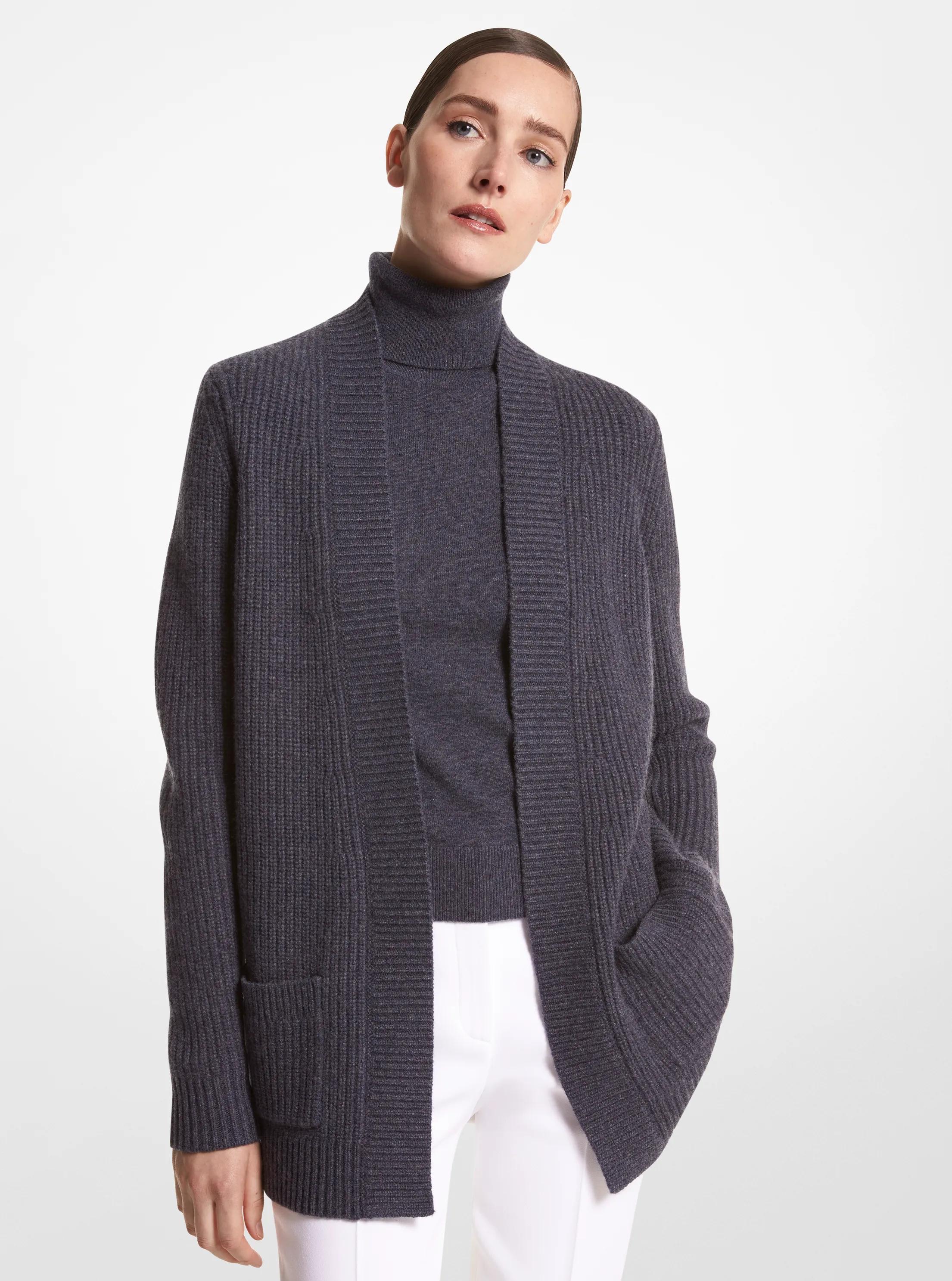 Cashmere Cardigan in INDIGO MELANGE | Michael Kors
