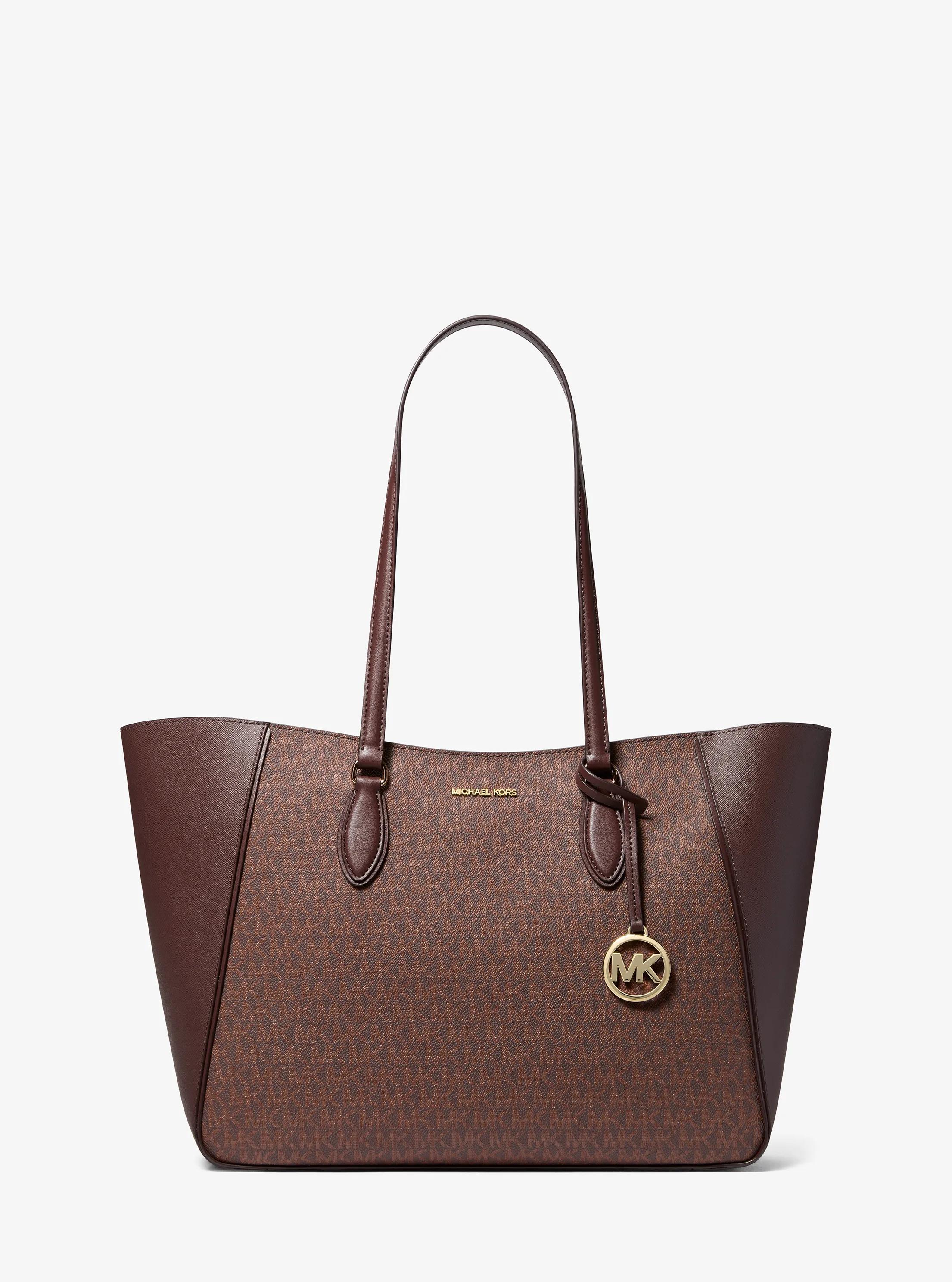 Jet Set Travel Large Signature Logo 3-in-1 Tote Bag in NUTMEG | Michael Kors
