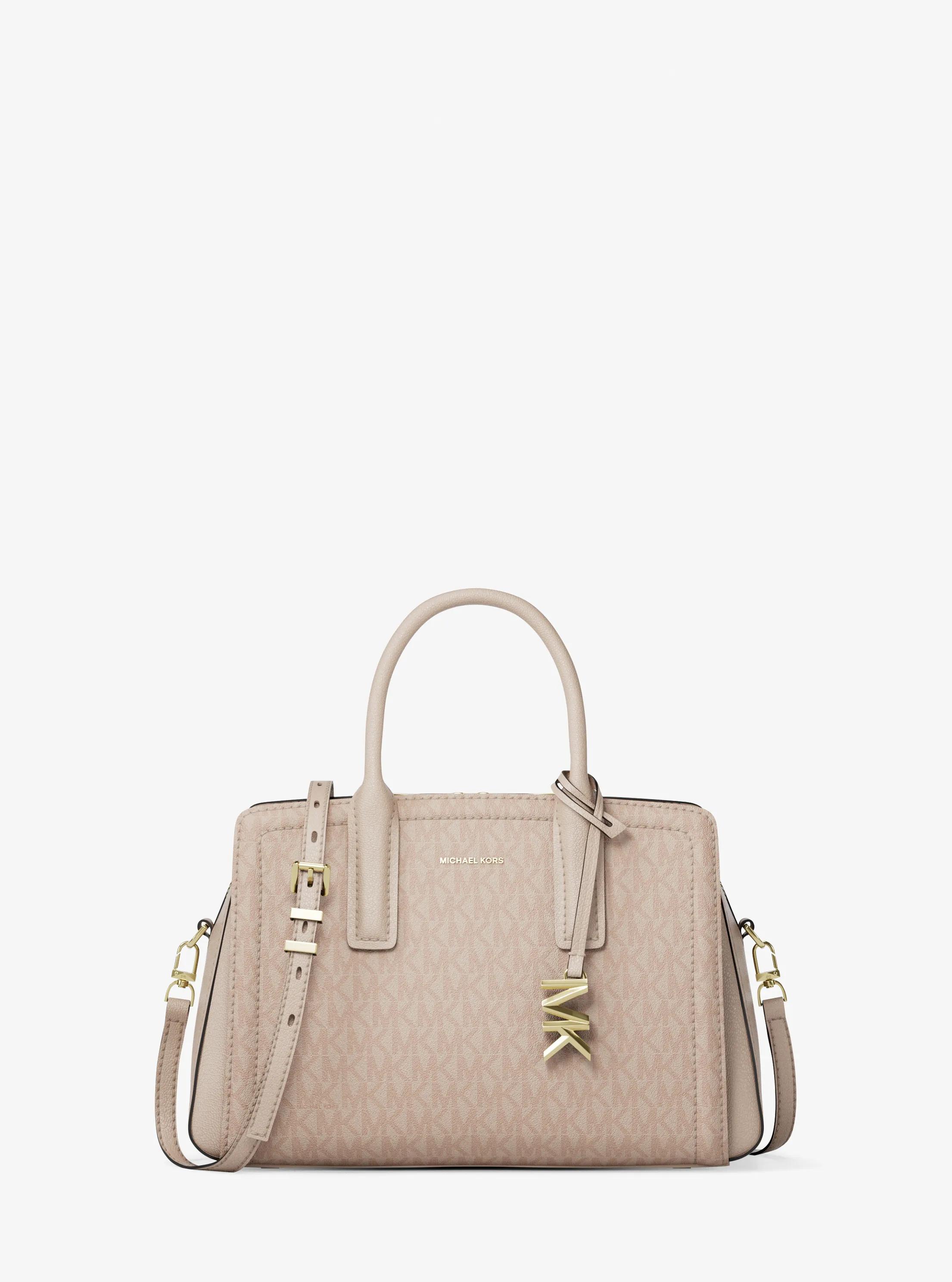 Laila Small Signature Logo Satchel in BALLET | Michael Kors