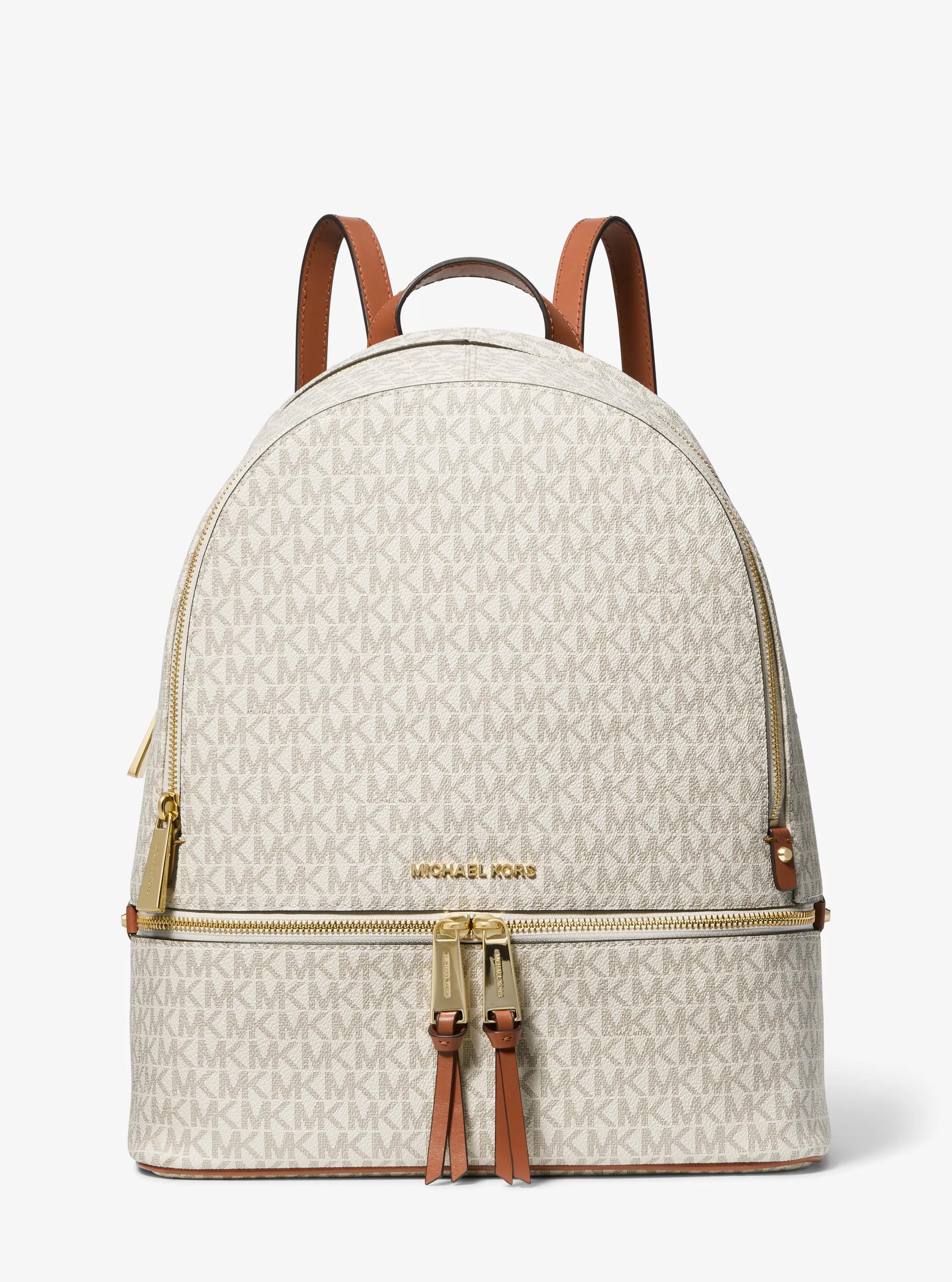 Rhea Large Logo Backpack in VANILLA | Michael Kors