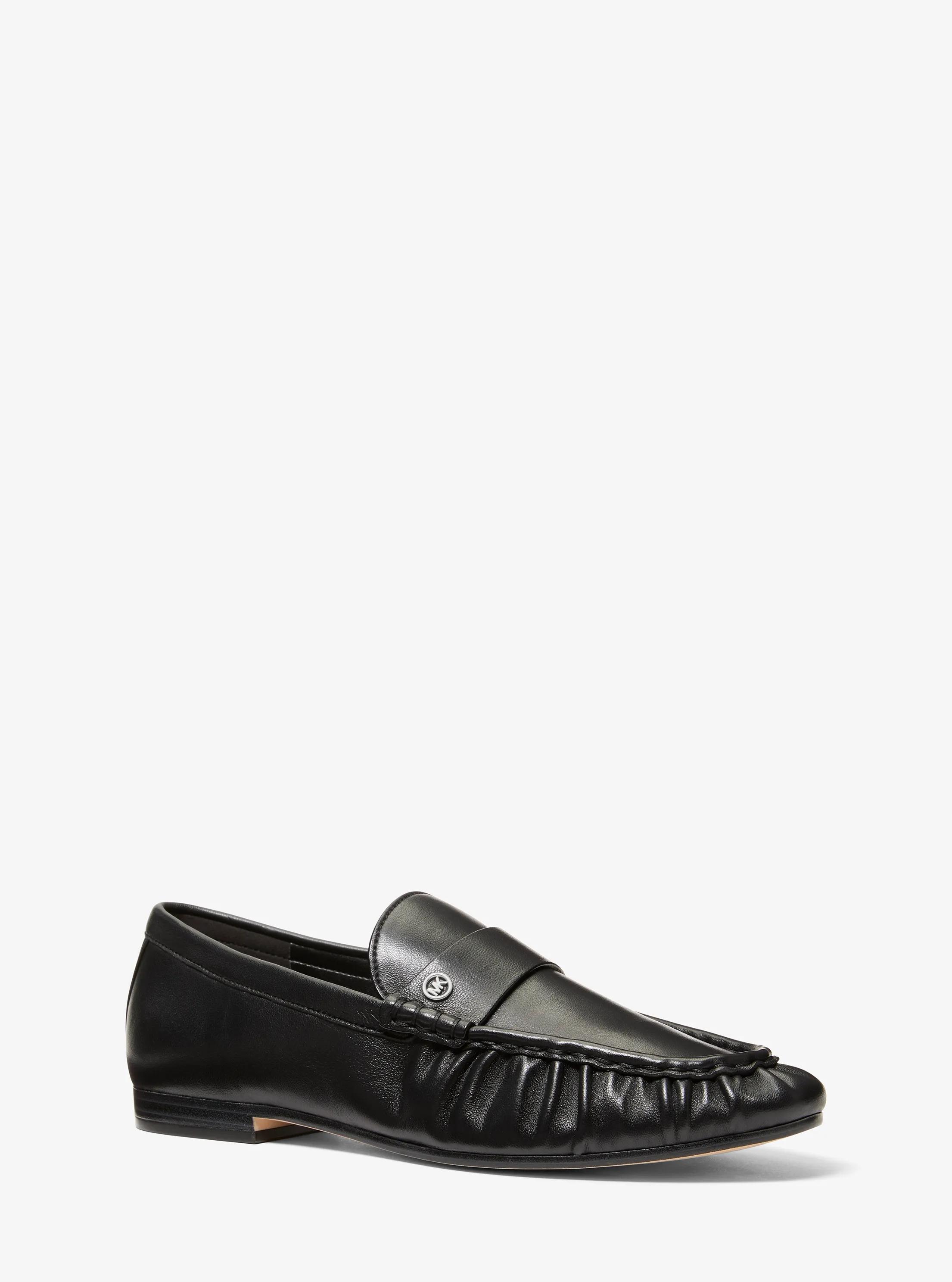 MK Mocassin Jennings en cuir - Noir - Michael Kors