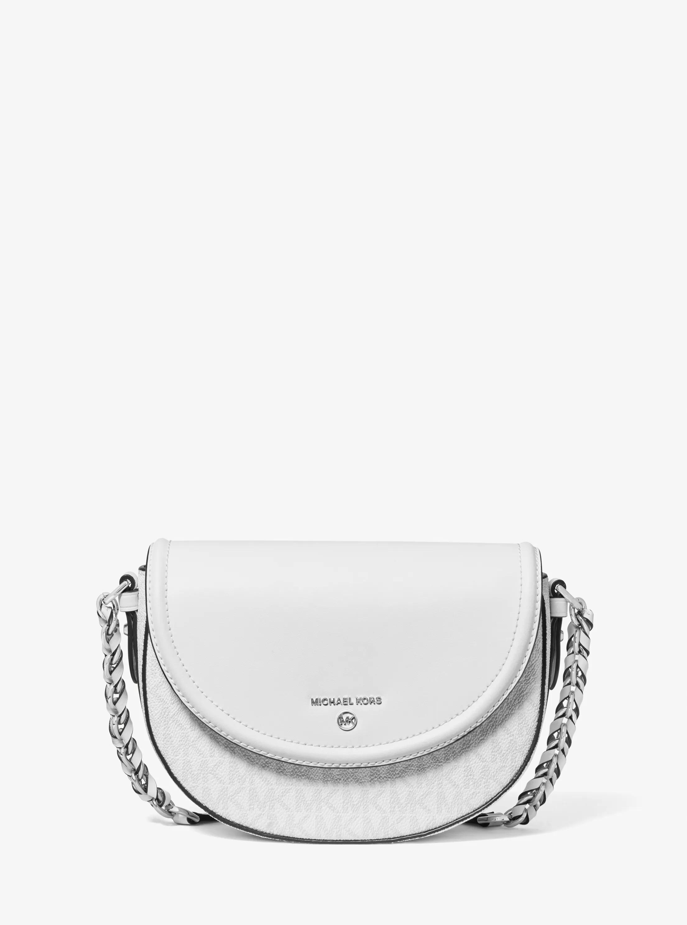 Bandolera Jet Set Charm mediana de piel con logotipo