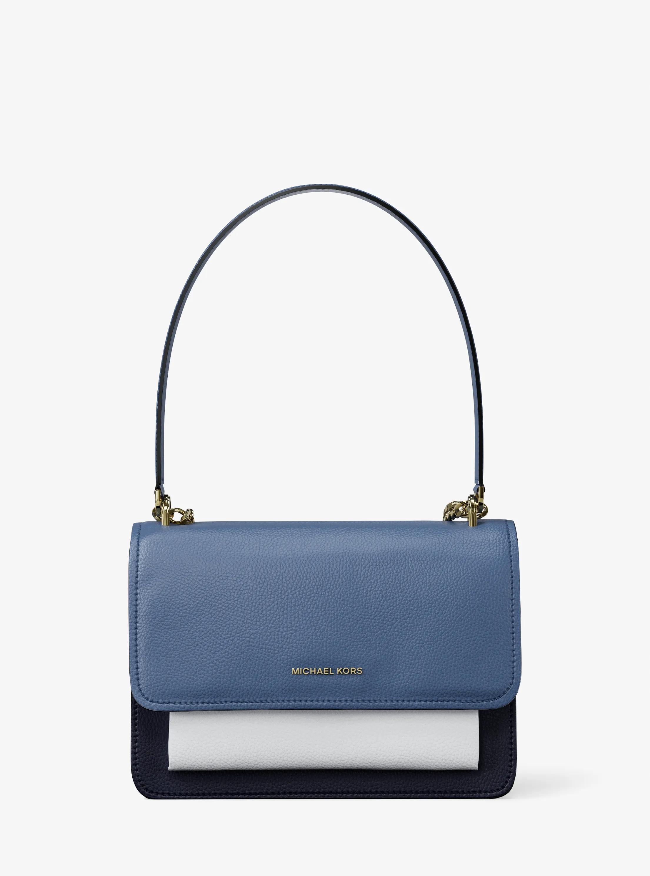 Claire Small Color-Block Leather Crossbody Bag in FRCH BLU MLT | Michael Kors