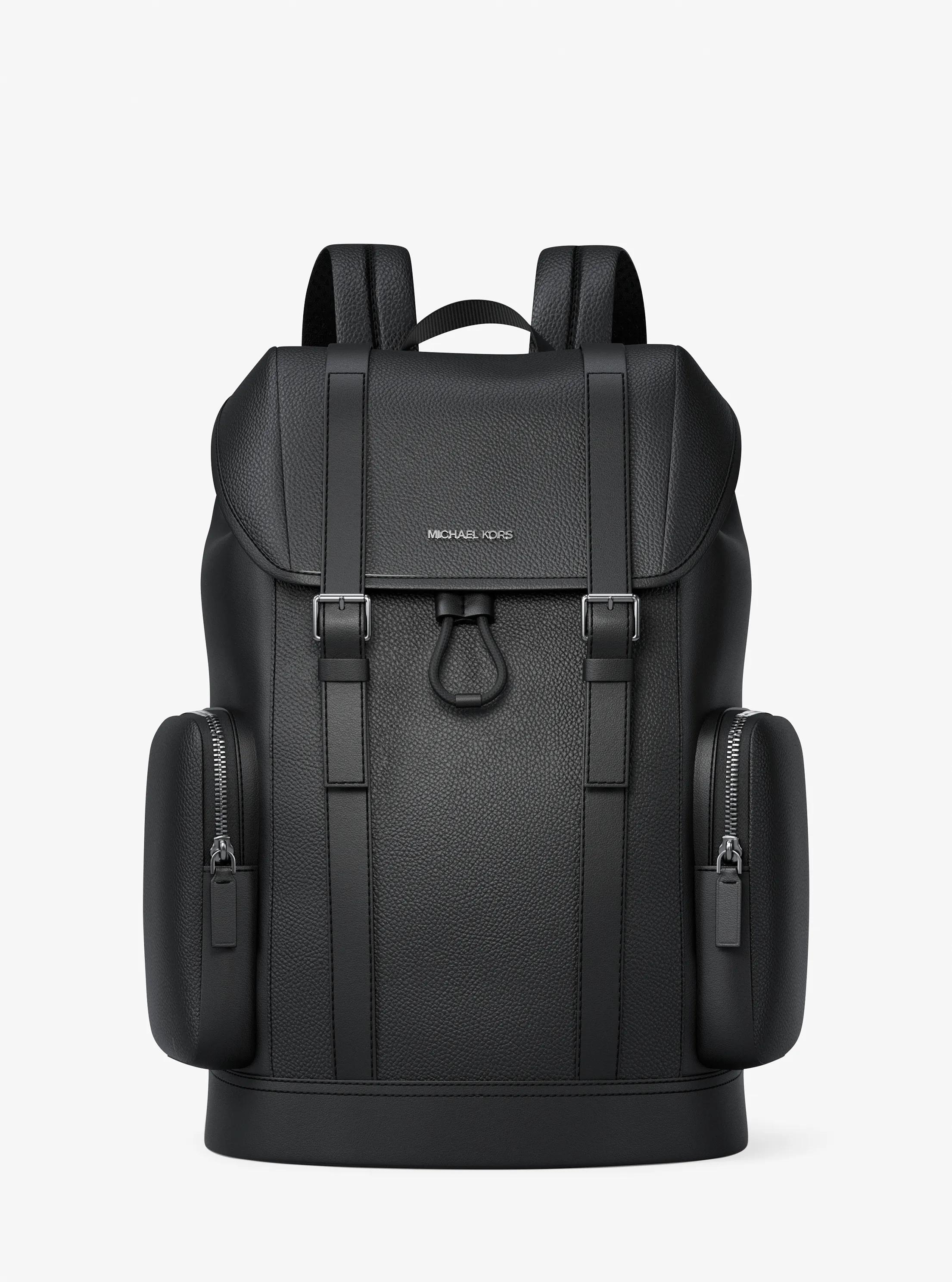 Cooper Pebbled Leather Backpack in BLACK | Michael Kors