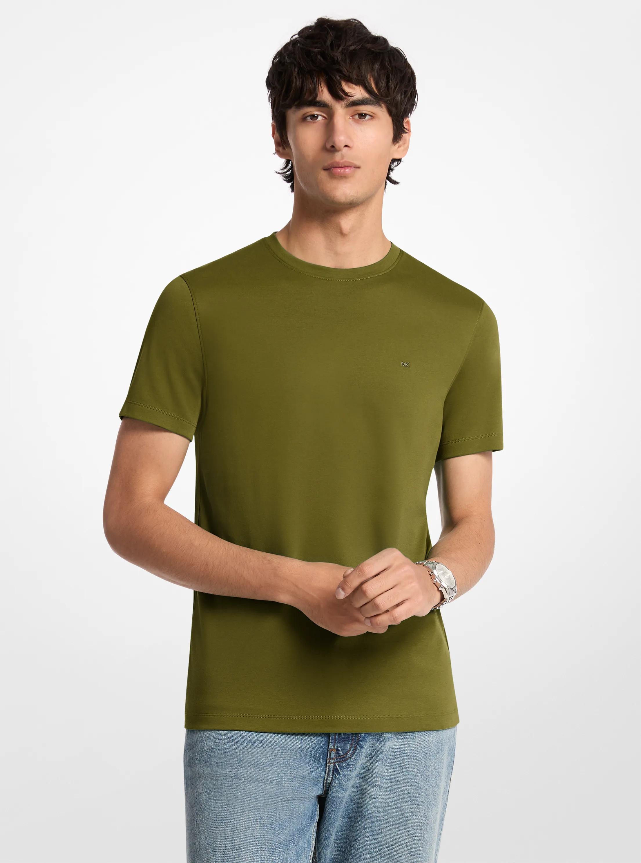 T-shirt in cotone in EVERGREEN | Michael Kors