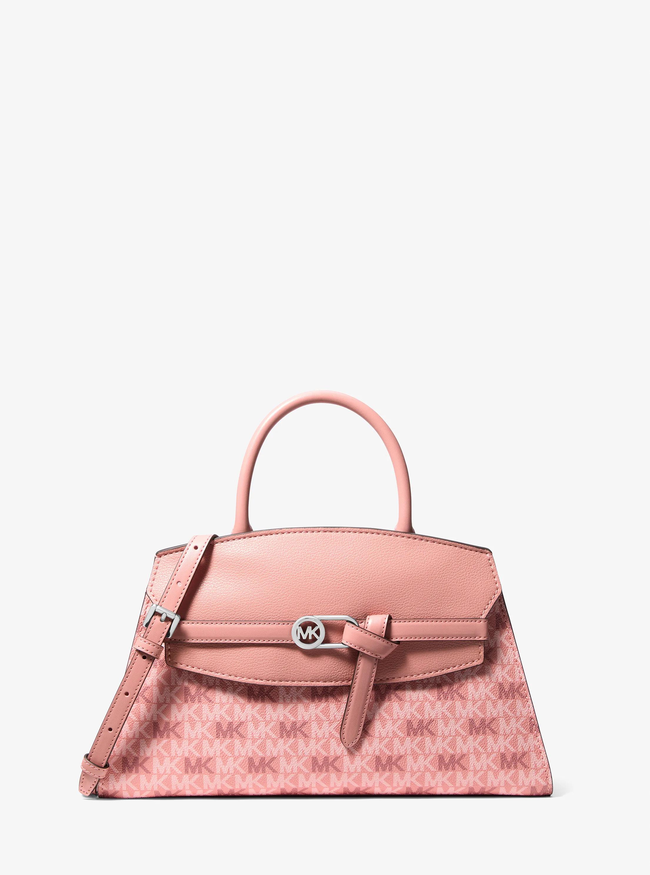 Greta Medium Signature Logo Satchel in SUNSET ROSE | Michael Kors