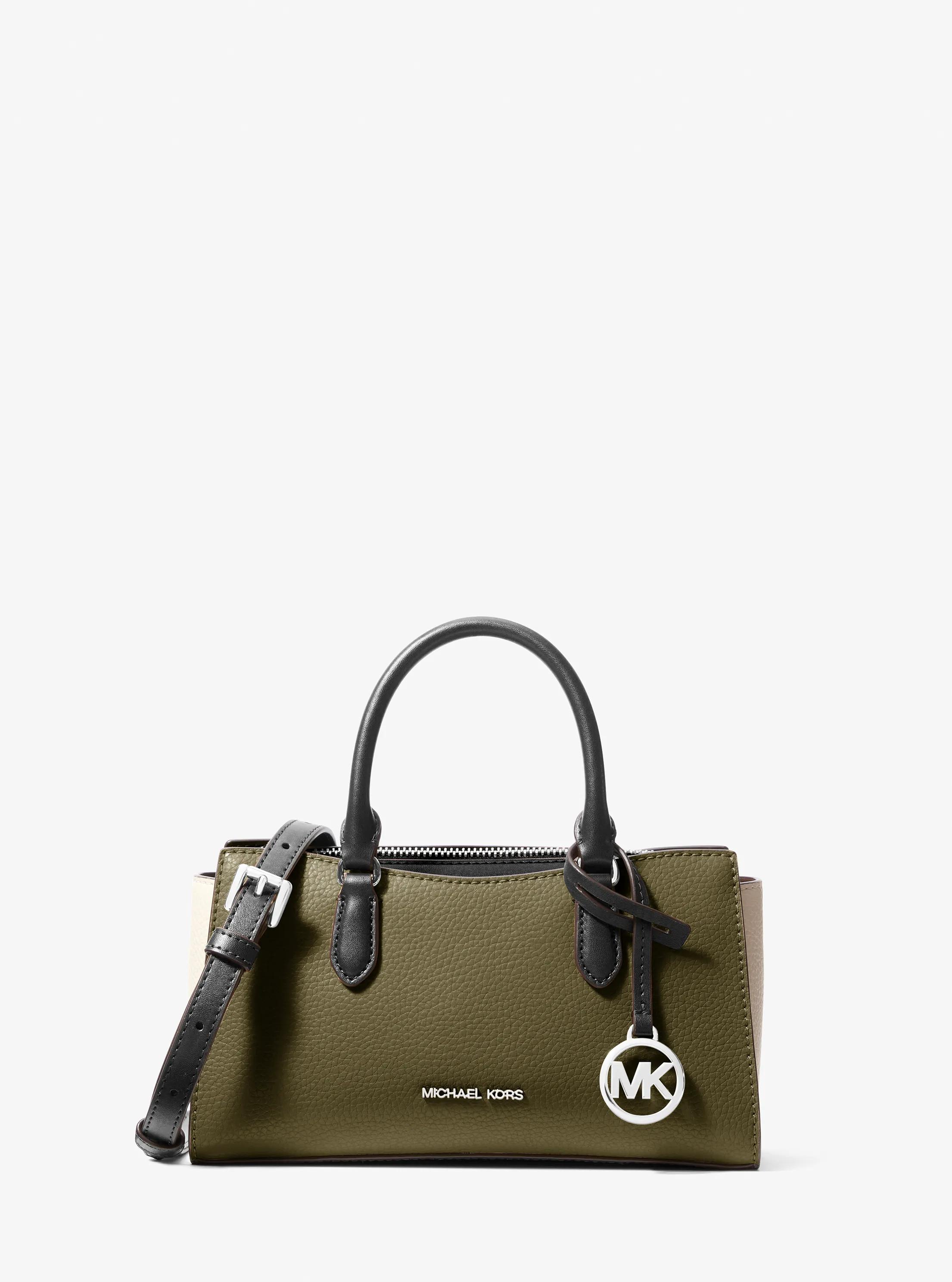 Arden Small Color-Block Leather Messenger Bag in OLIVE COMBO | Michael Kors