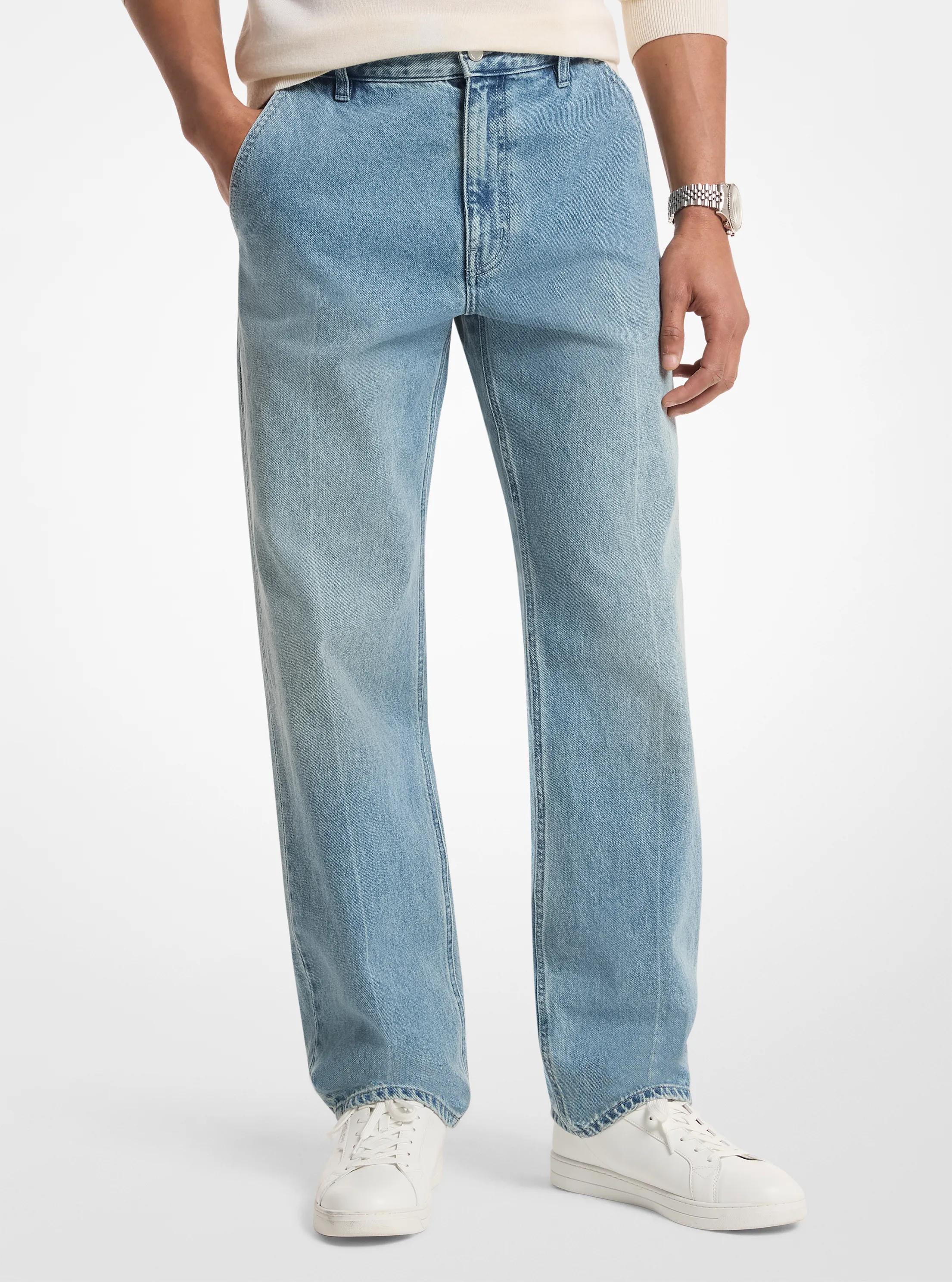 MK Jean Finn en denim extensible à coupe droite - Bleu - Michael Kors
