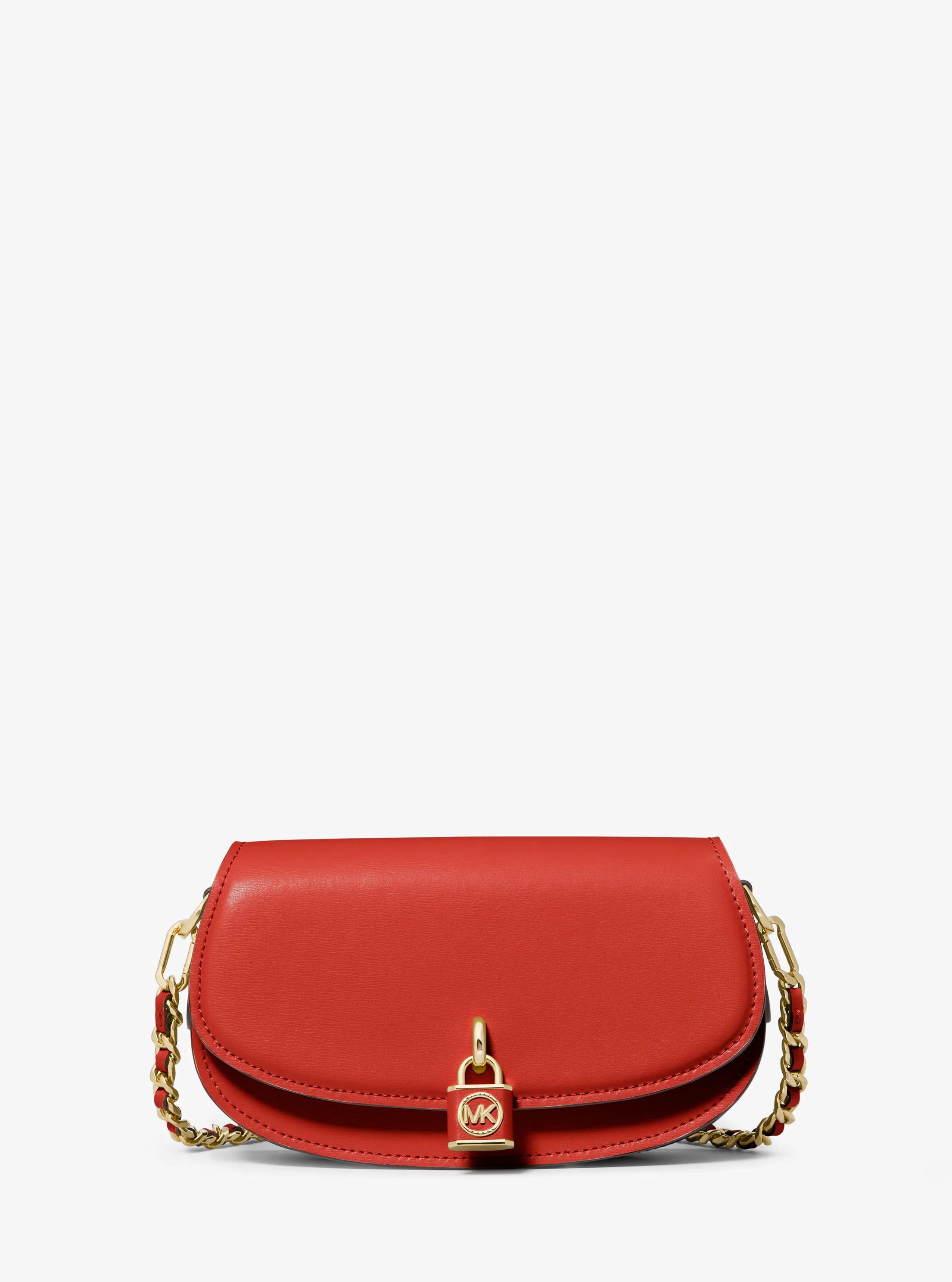 Mila Small Leather Shoulder Bag in BR TERRACTTA | Michael Kors