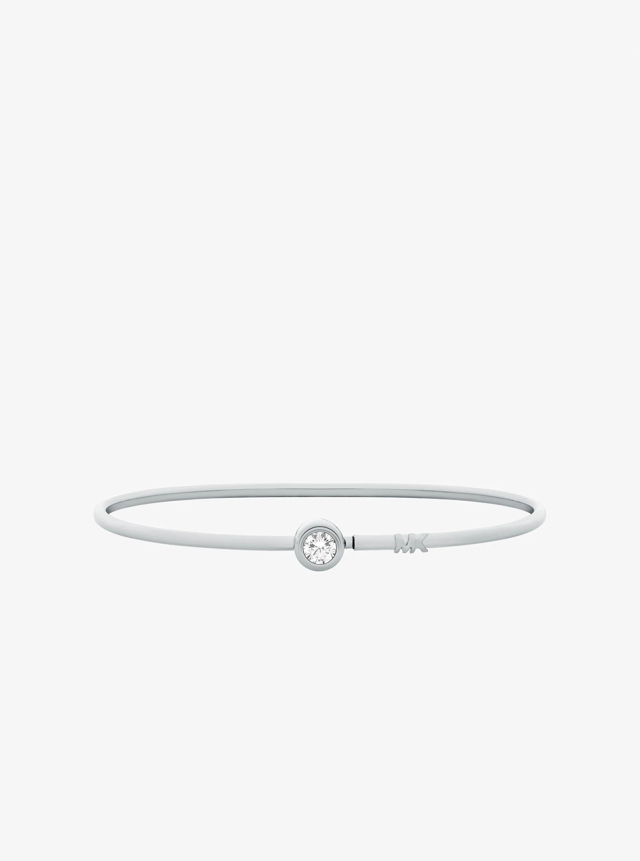 Round Stone Bangle in SILVER | Michael Kors