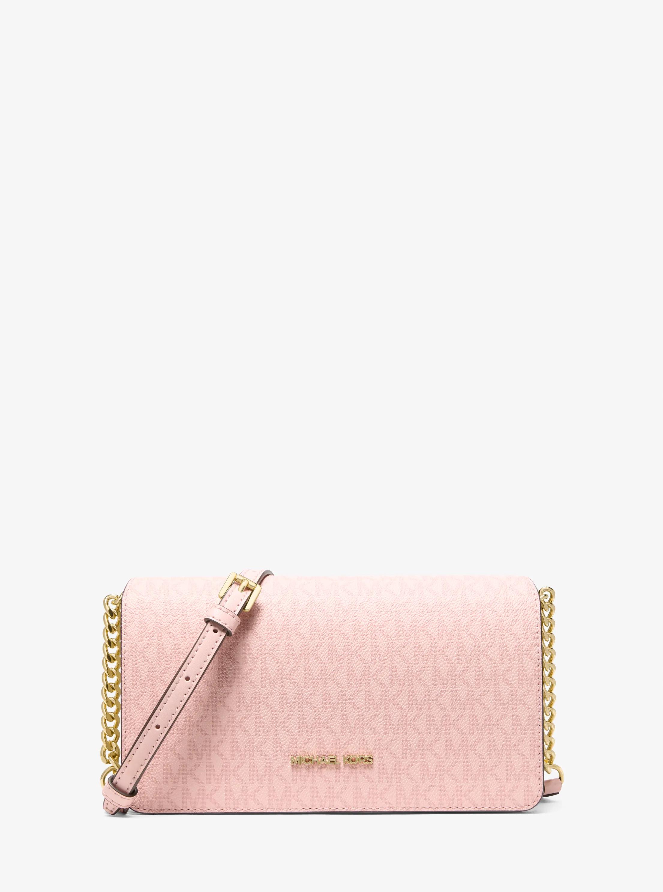 Jet Set Medium Signature Logo Crossbody Bag in POWDER BLUSH | Michael Kors