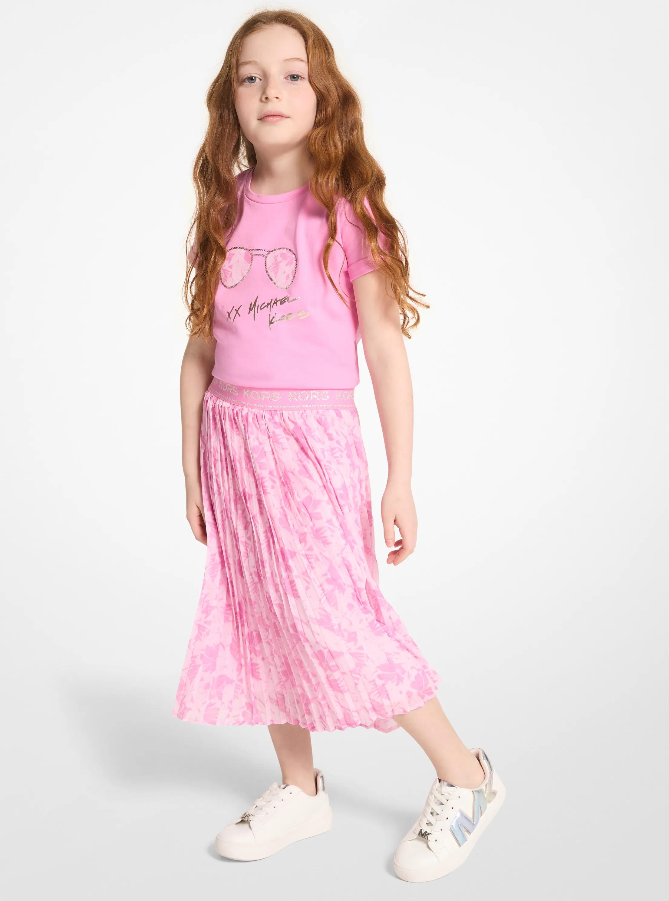 Michael Kors Kids Mk Midi-Faltenrock Mit Blumenmuster - Rosa - Michael Kors