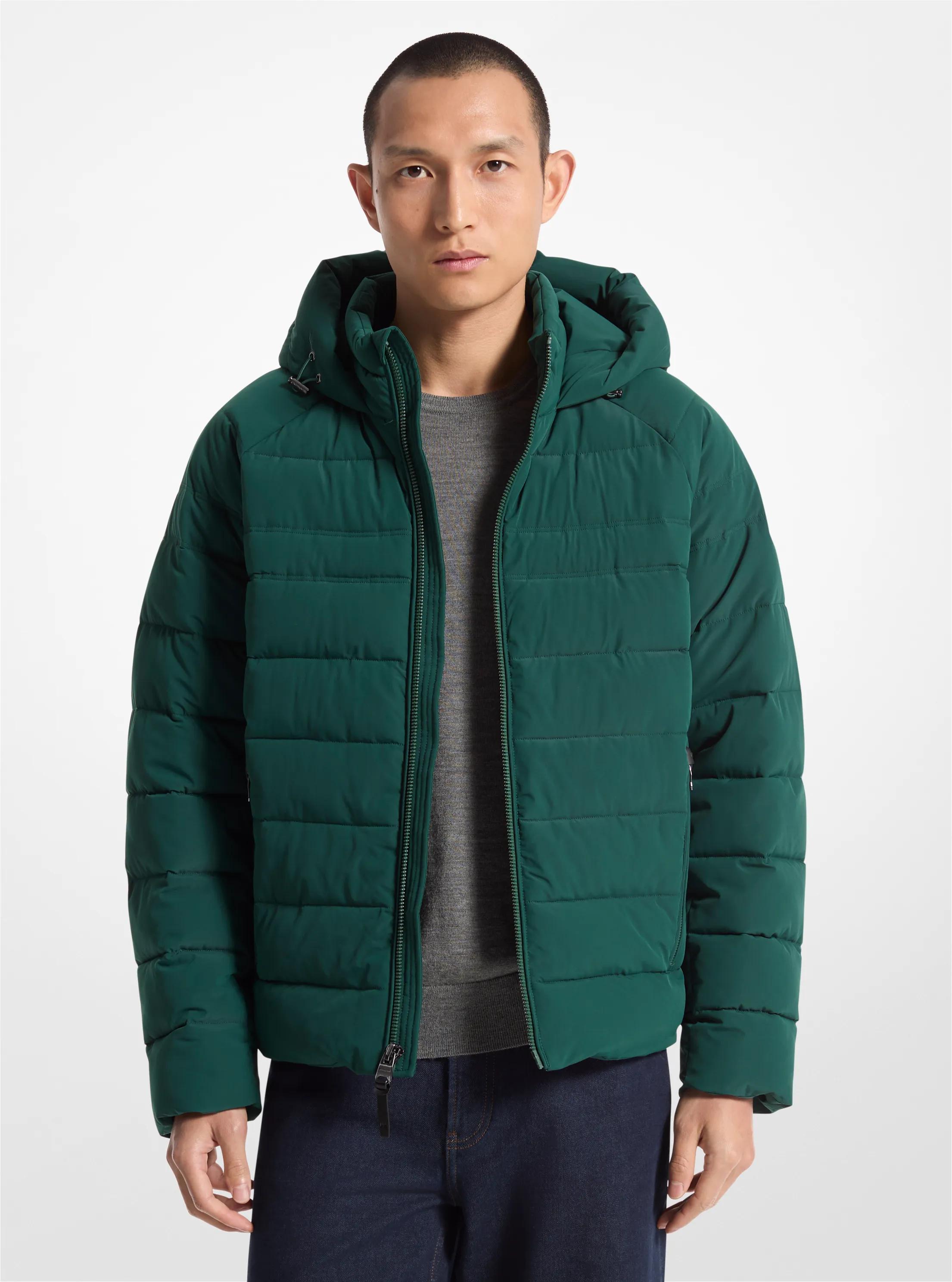 Clarkston Packable Quilted Hooded Jacket in DARK EMERALD | Michael Kors