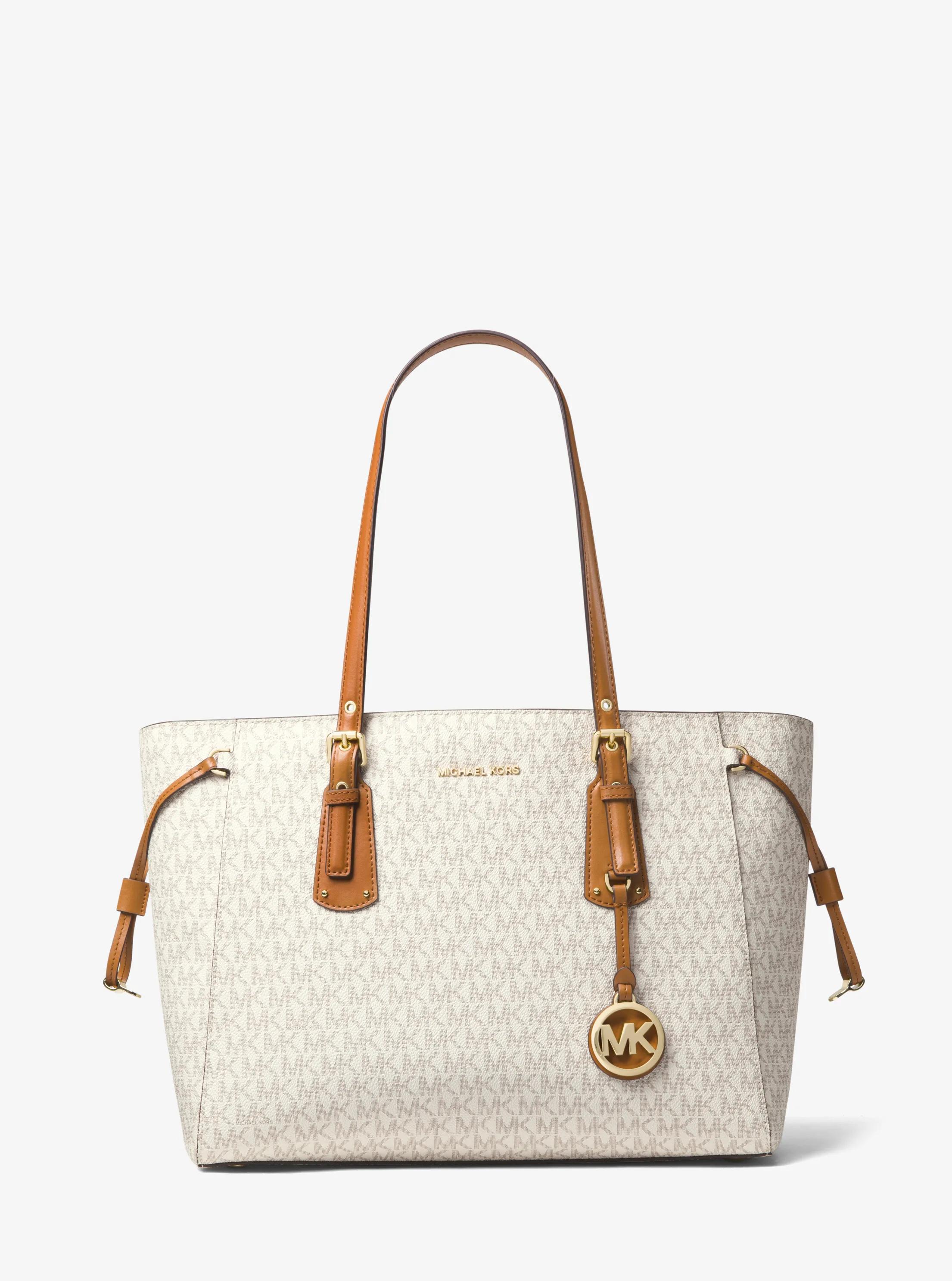 Voyager Medium Logo Tote Bag in VANILLA | Michael Kors [US]