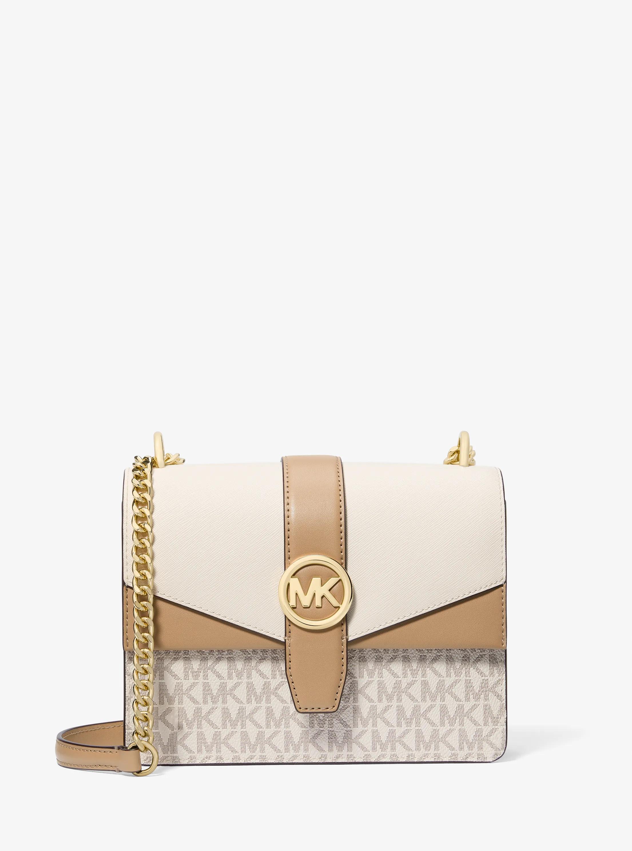Greenwich Small Color-Block Signature Logo Crossbody Bag in LT CRM MULTI | Michael Kors