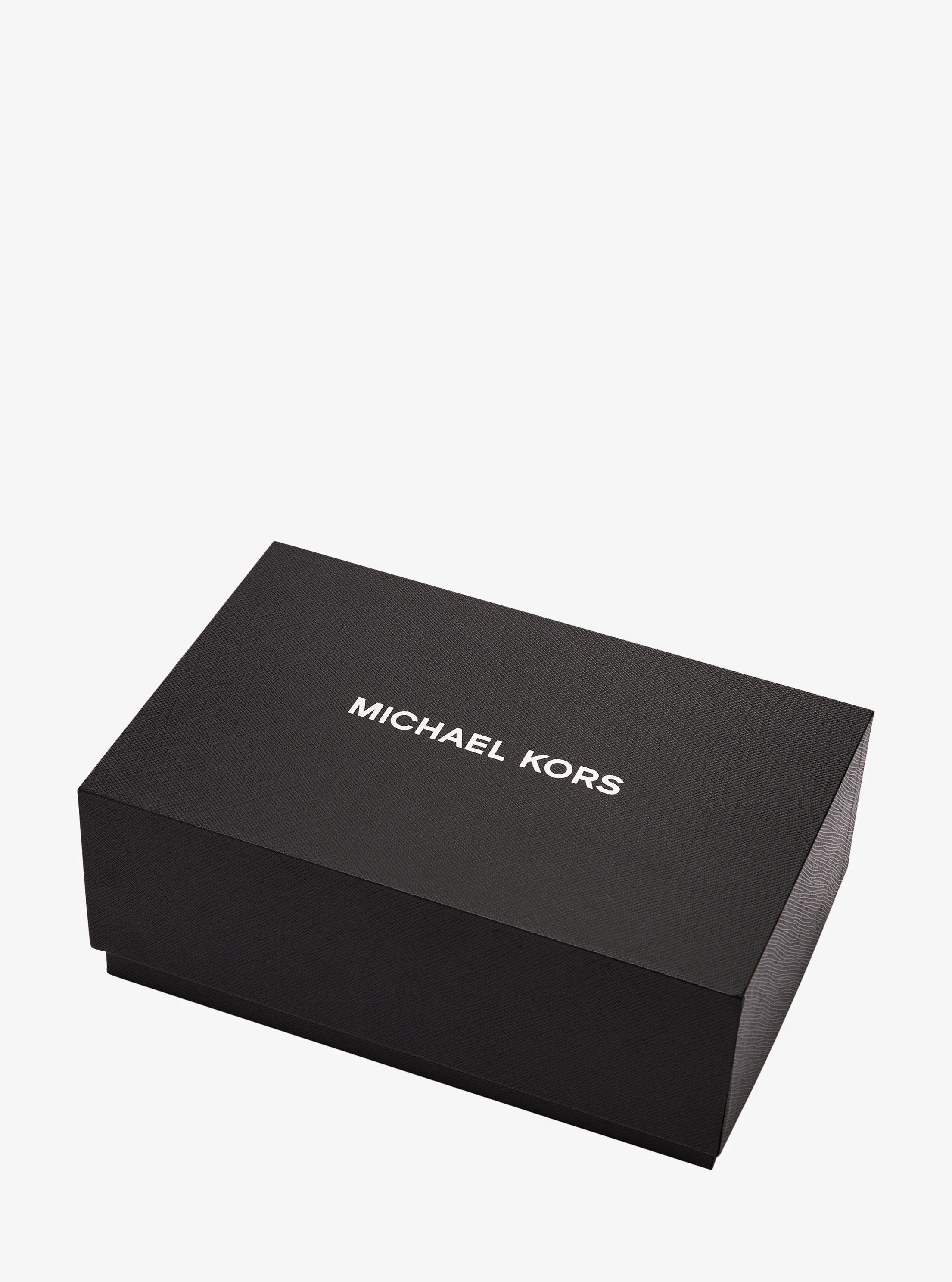 Oversized Lexington Gold-Tone Watch and Crocodile Embossed Leather Card Case Gift Set