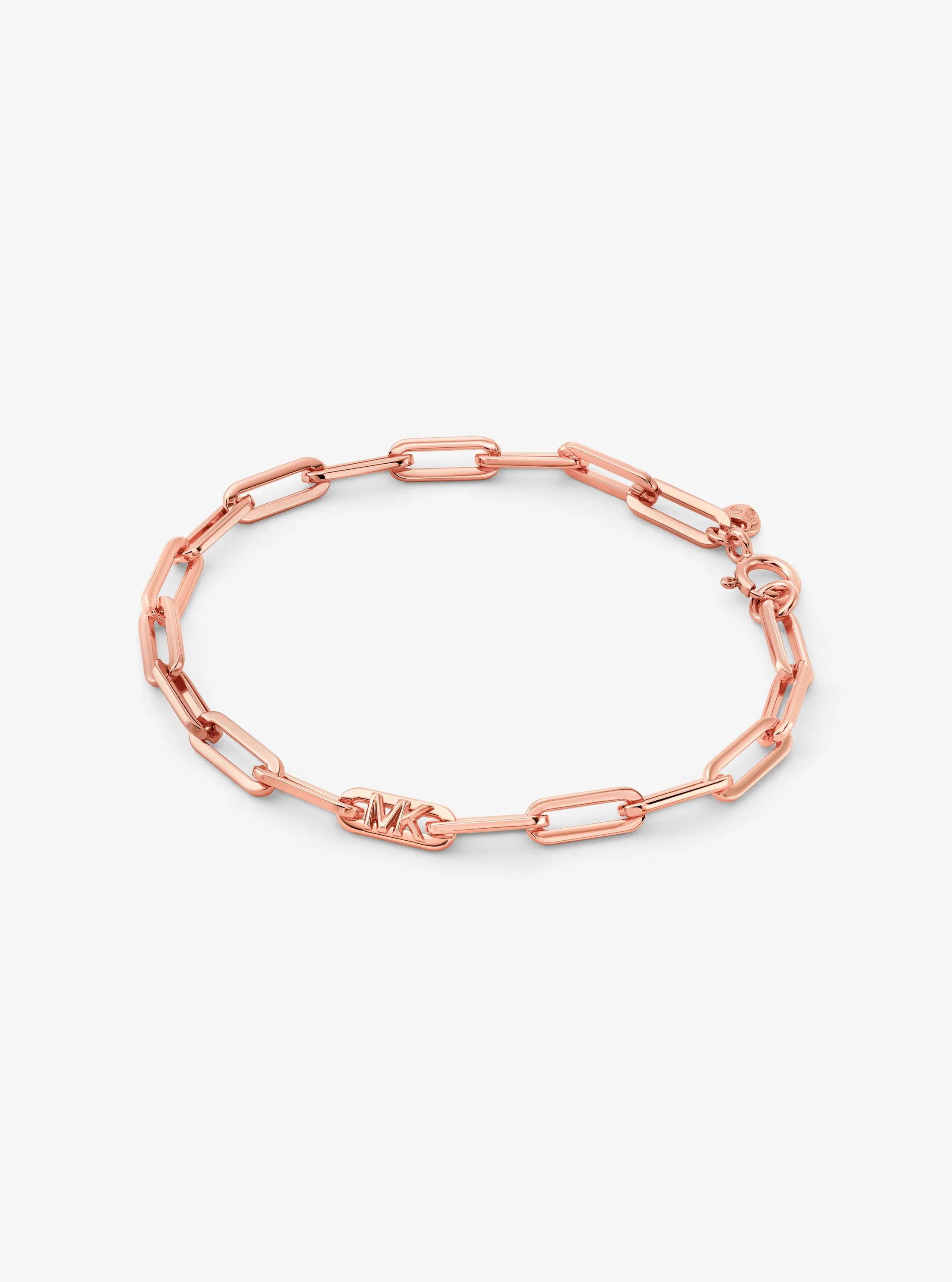 Precious Metal-Plated Sterling Silver Chain-Link Bracelet in ROSE GOLD | Michael Kors