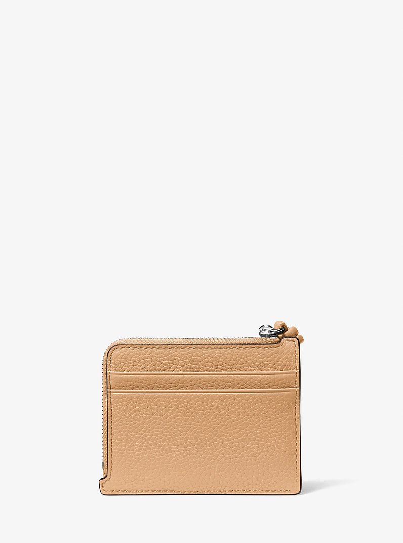 Petit porte-cartes Jet Set en cuir grain&eacute; &agrave; dragonne in CACAHU&Egrave;TE | Michael Kors