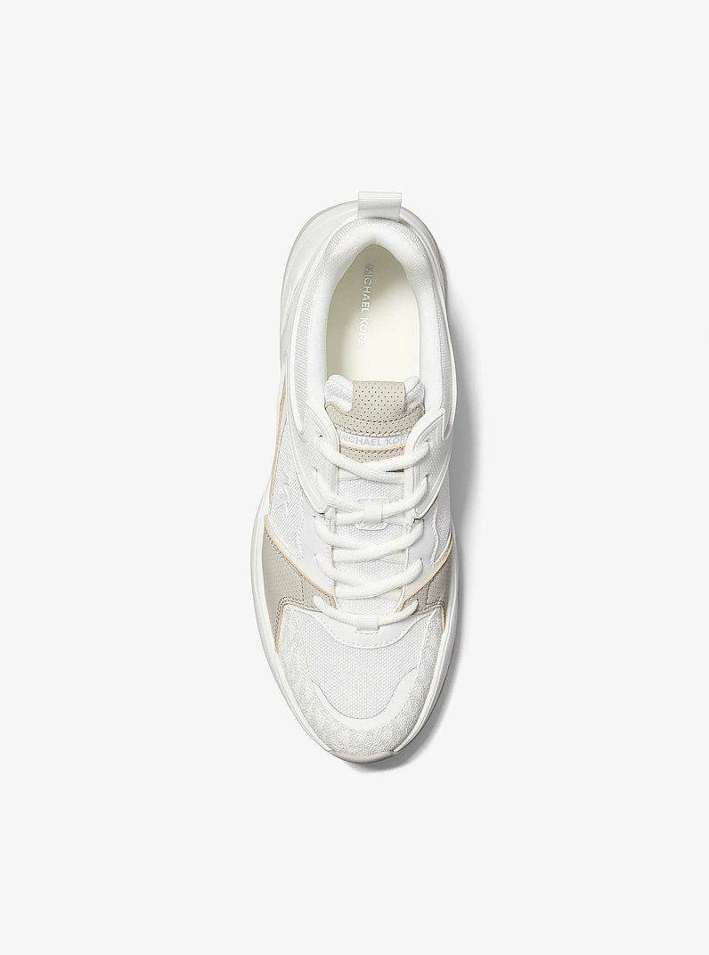 Chase Mixed-Media Trainer in BRIGHT WHT | Michael Kors