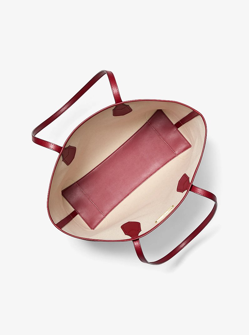 Eva Large Ombr&eacute; Signature Logo Tote Bag in CHERRY | Michael Kors