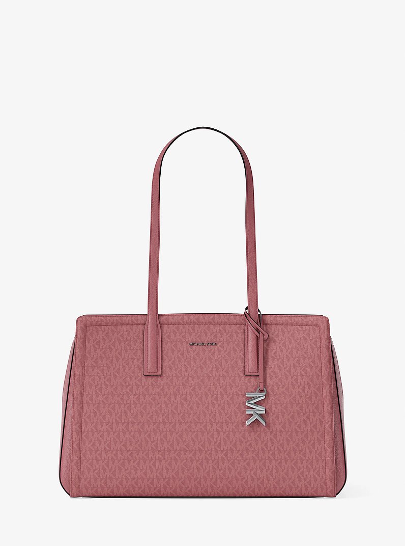 Laila Medium Signature Logo Tote Bag in ROSEWOOD | Michael Kors